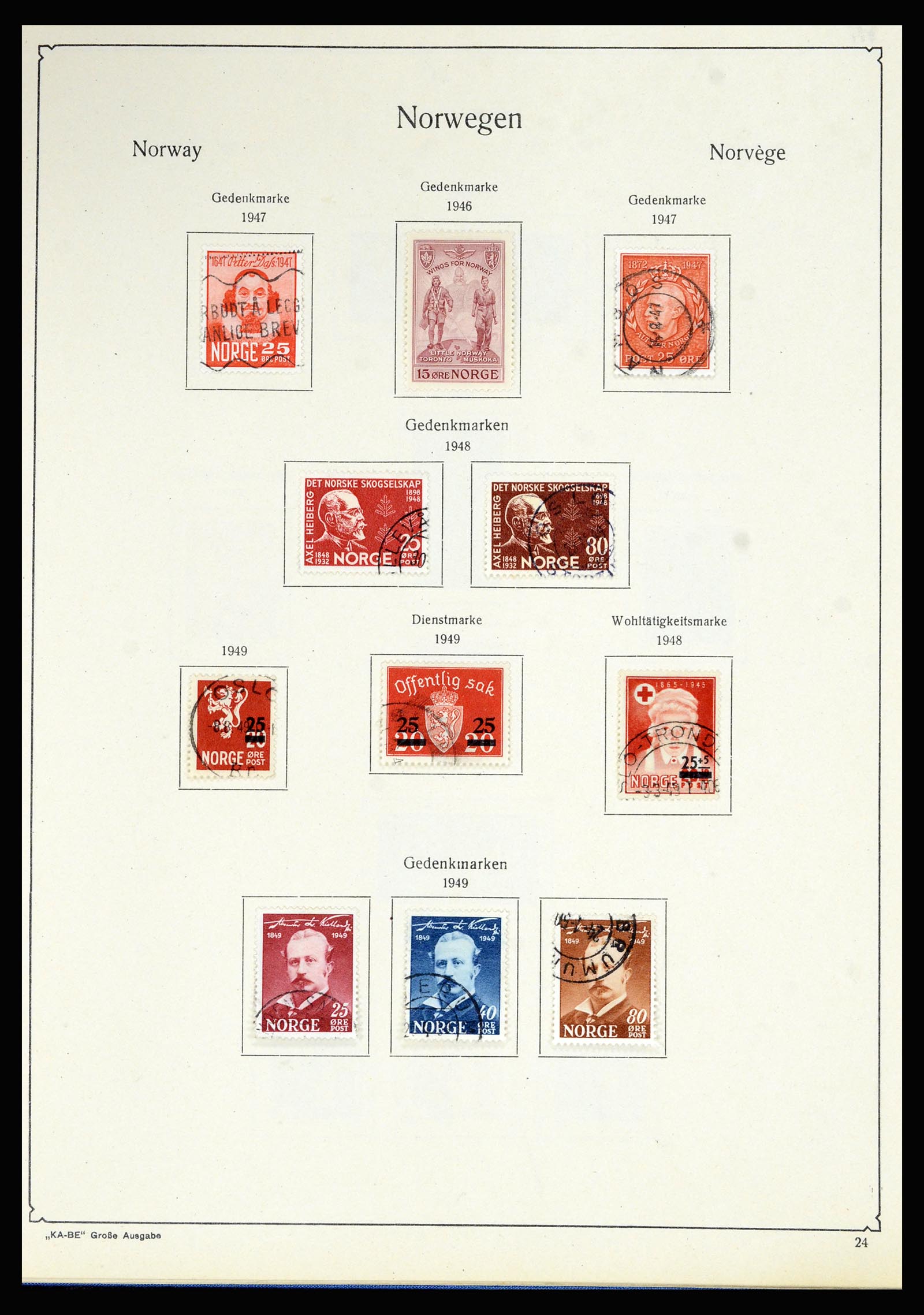 36903 024 - Postzegelverzameling 36903 Noorwegen 1856-1970.