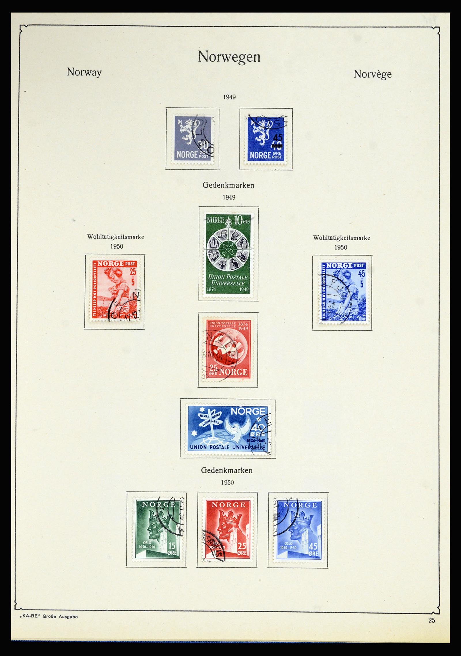 36903 025 - Postzegelverzameling 36903 Noorwegen 1856-1970.