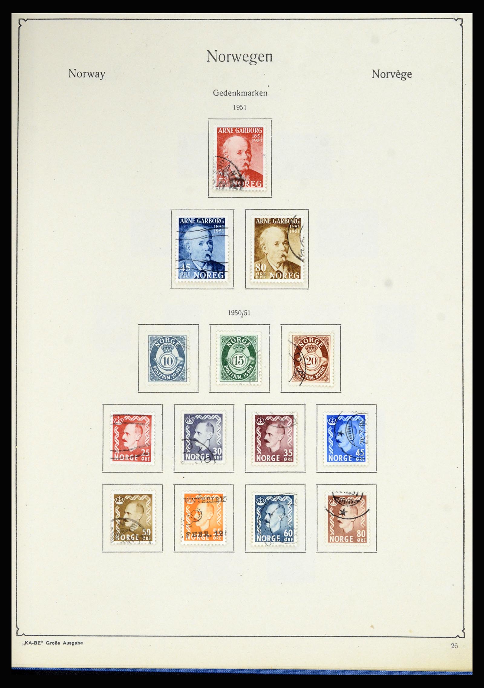 36903 026 - Postzegelverzameling 36903 Noorwegen 1856-1970.