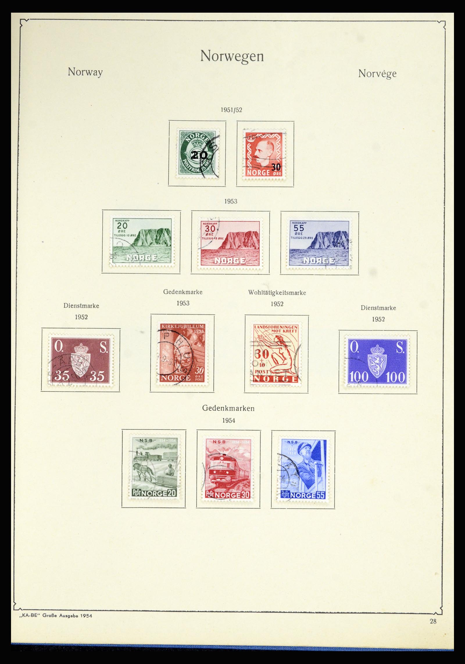 36903 028 - Postzegelverzameling 36903 Noorwegen 1856-1970.