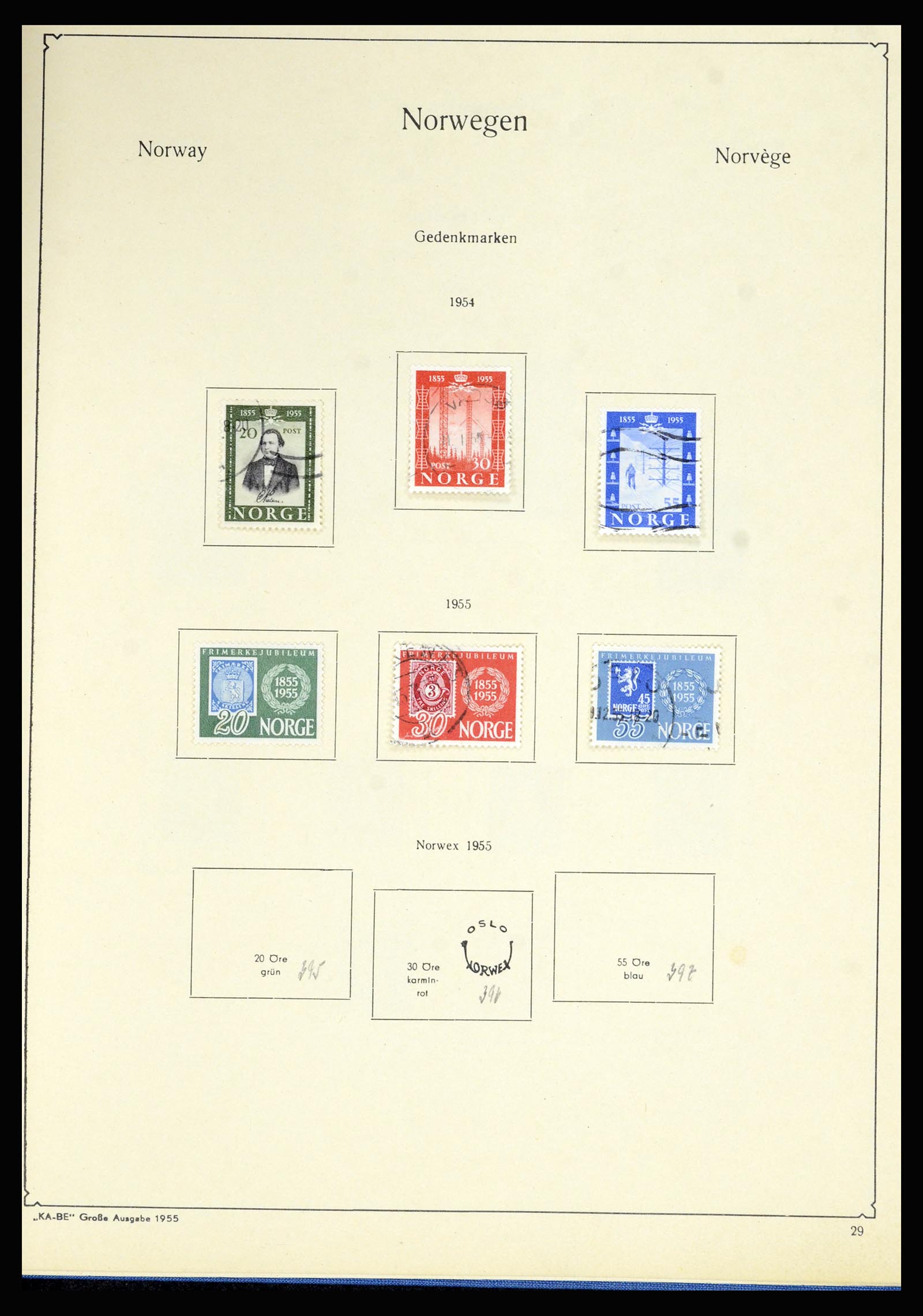 36903 029 - Postzegelverzameling 36903 Noorwegen 1856-1970.