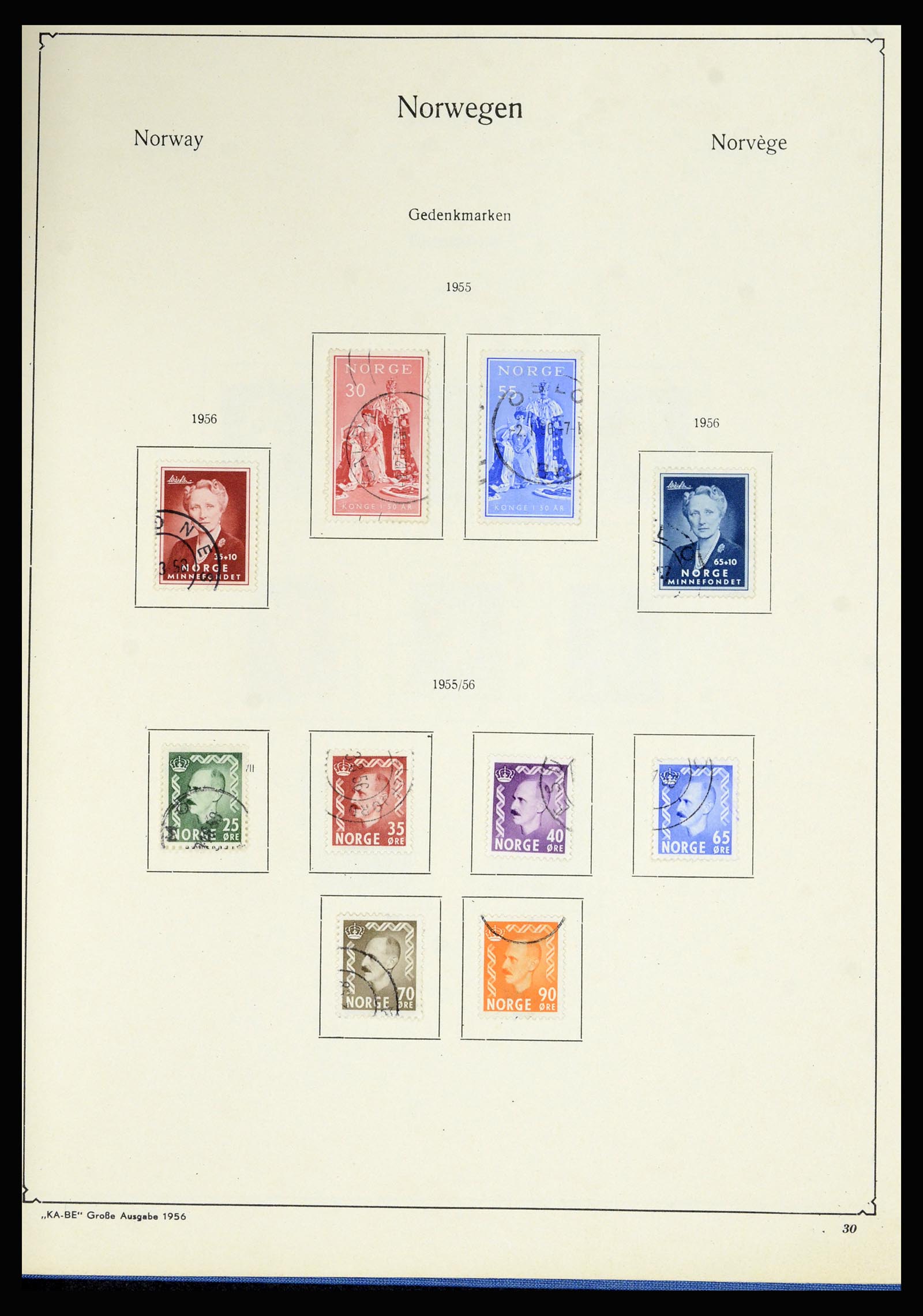 36903 030 - Postzegelverzameling 36903 Noorwegen 1856-1970.
