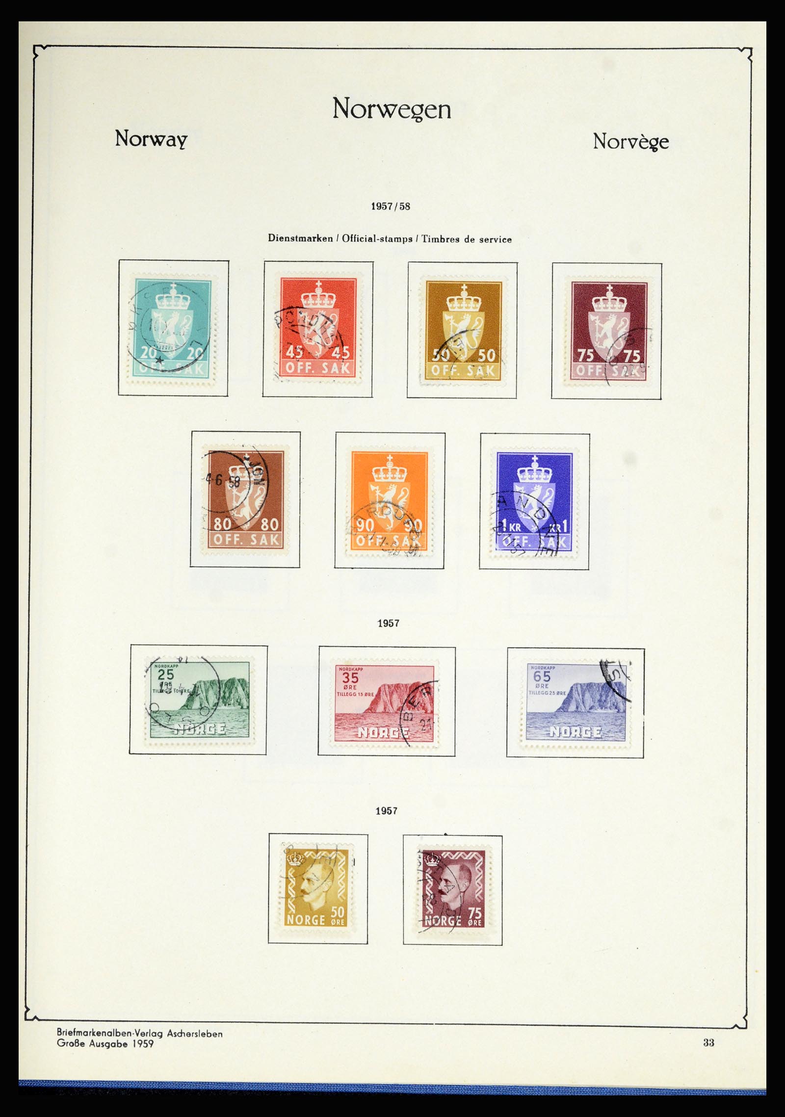 36903 033 - Postzegelverzameling 36903 Noorwegen 1856-1970.