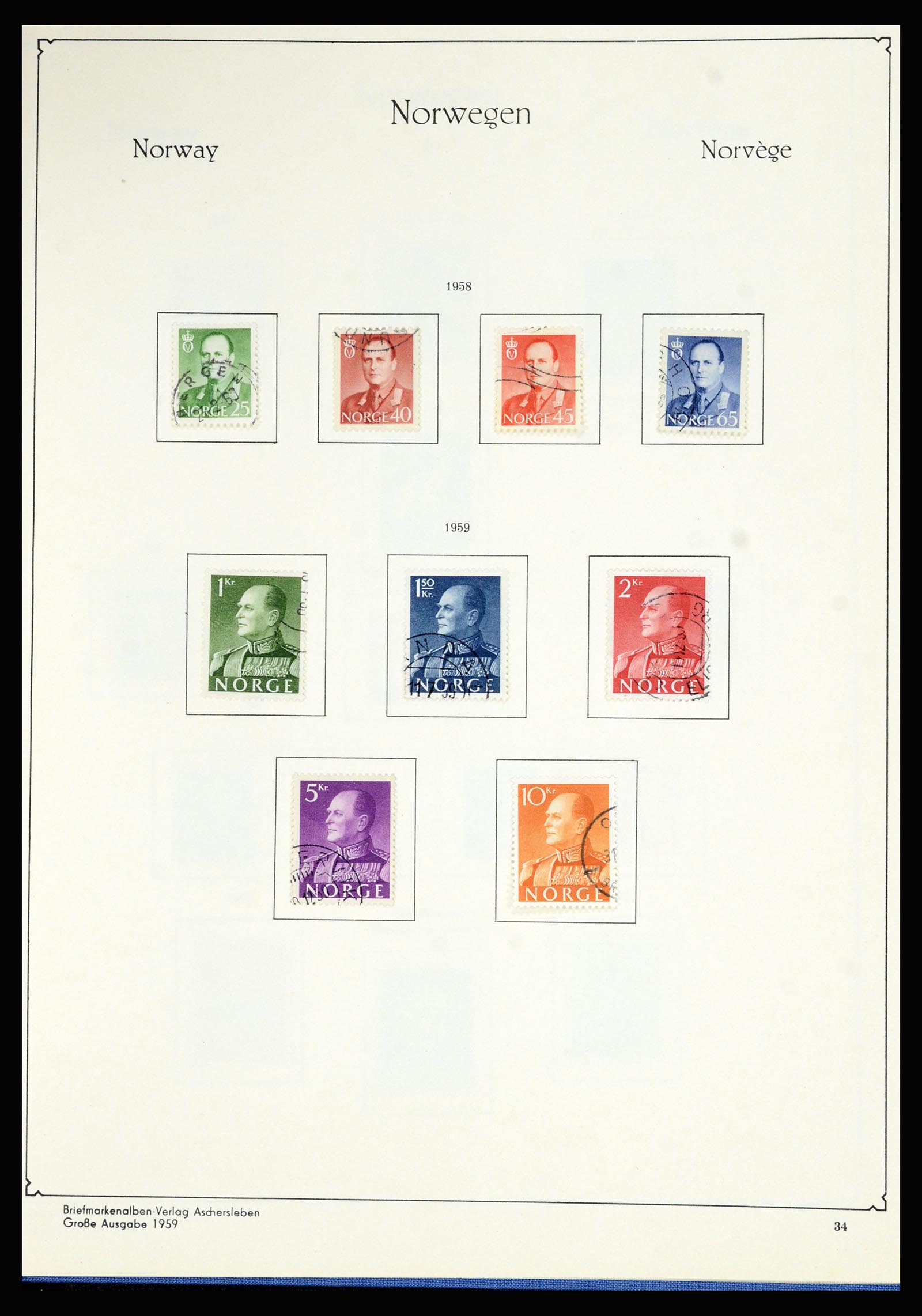 36903 034 - Postzegelverzameling 36903 Noorwegen 1856-1970.