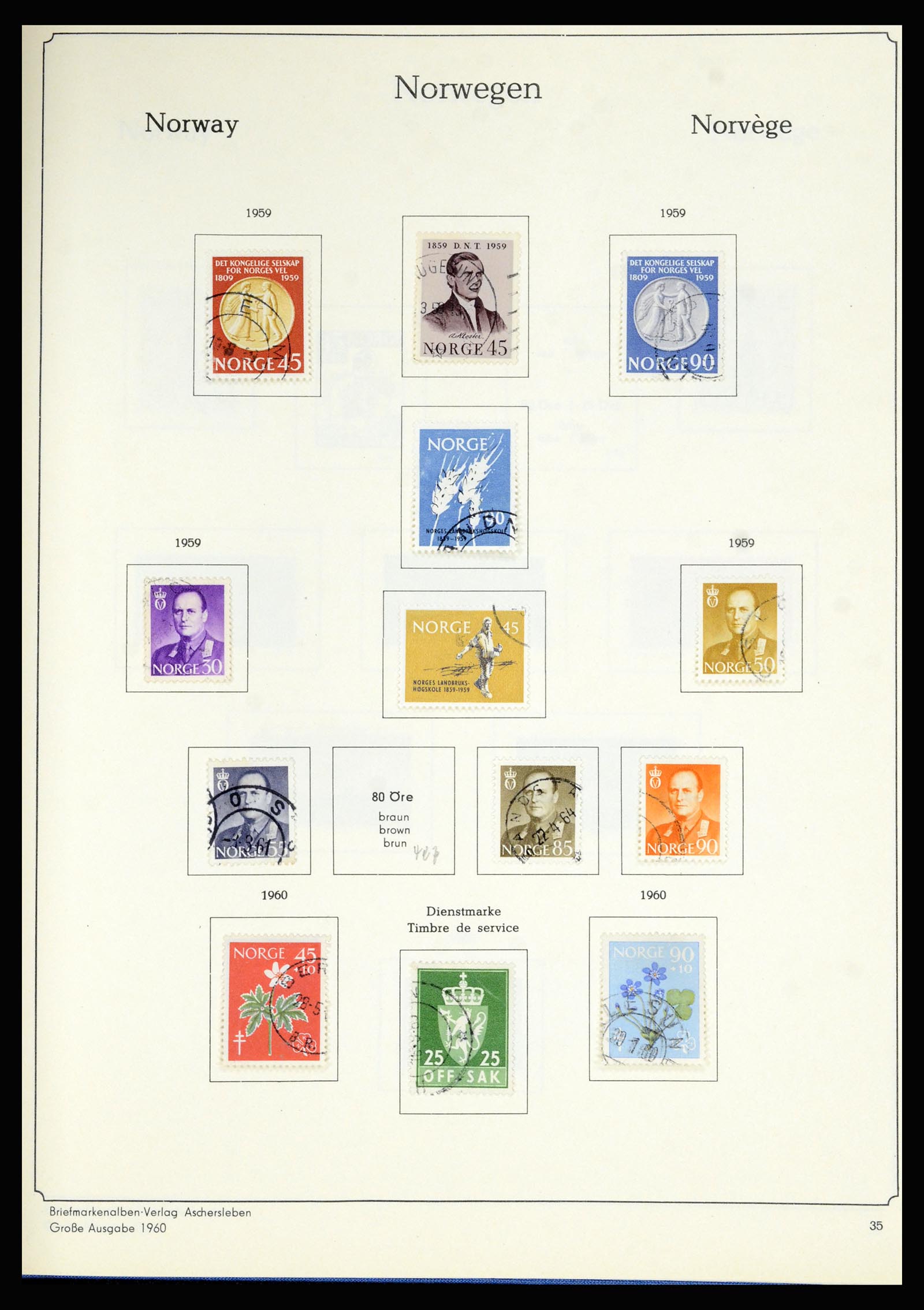 36903 035 - Postzegelverzameling 36903 Noorwegen 1856-1970.