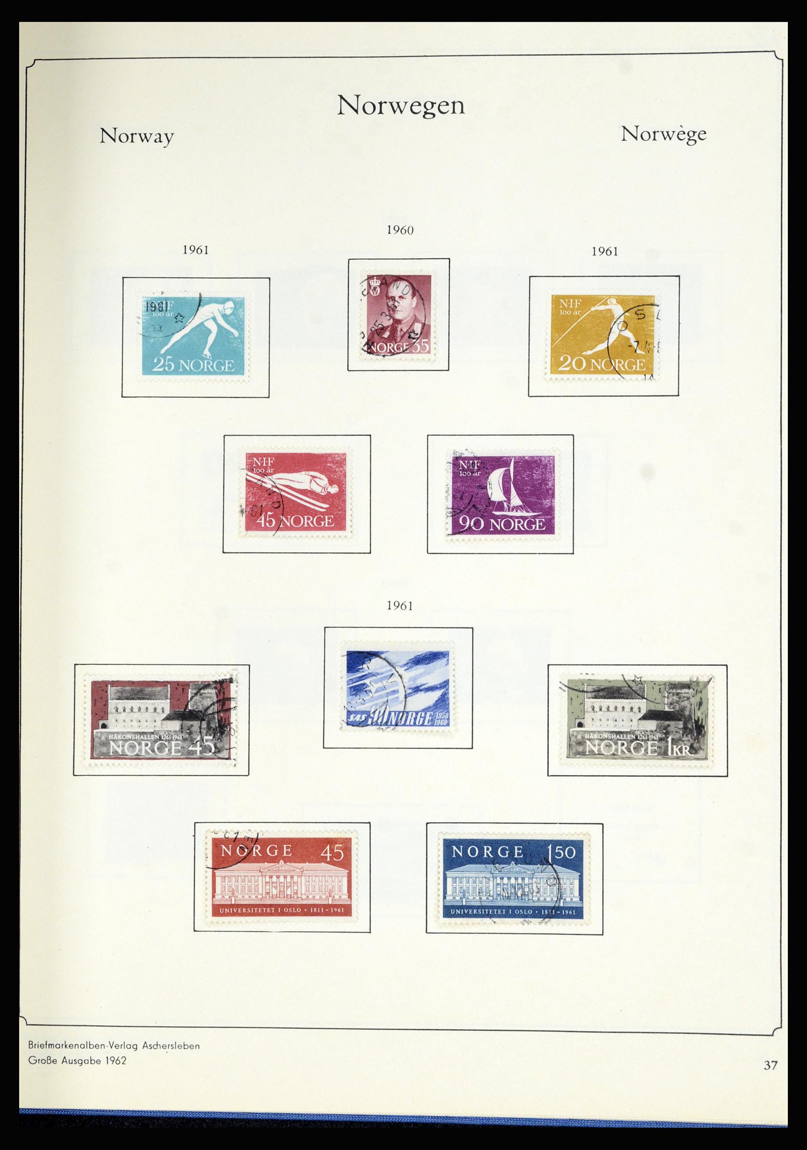 36903 037 - Postzegelverzameling 36903 Noorwegen 1856-1970.