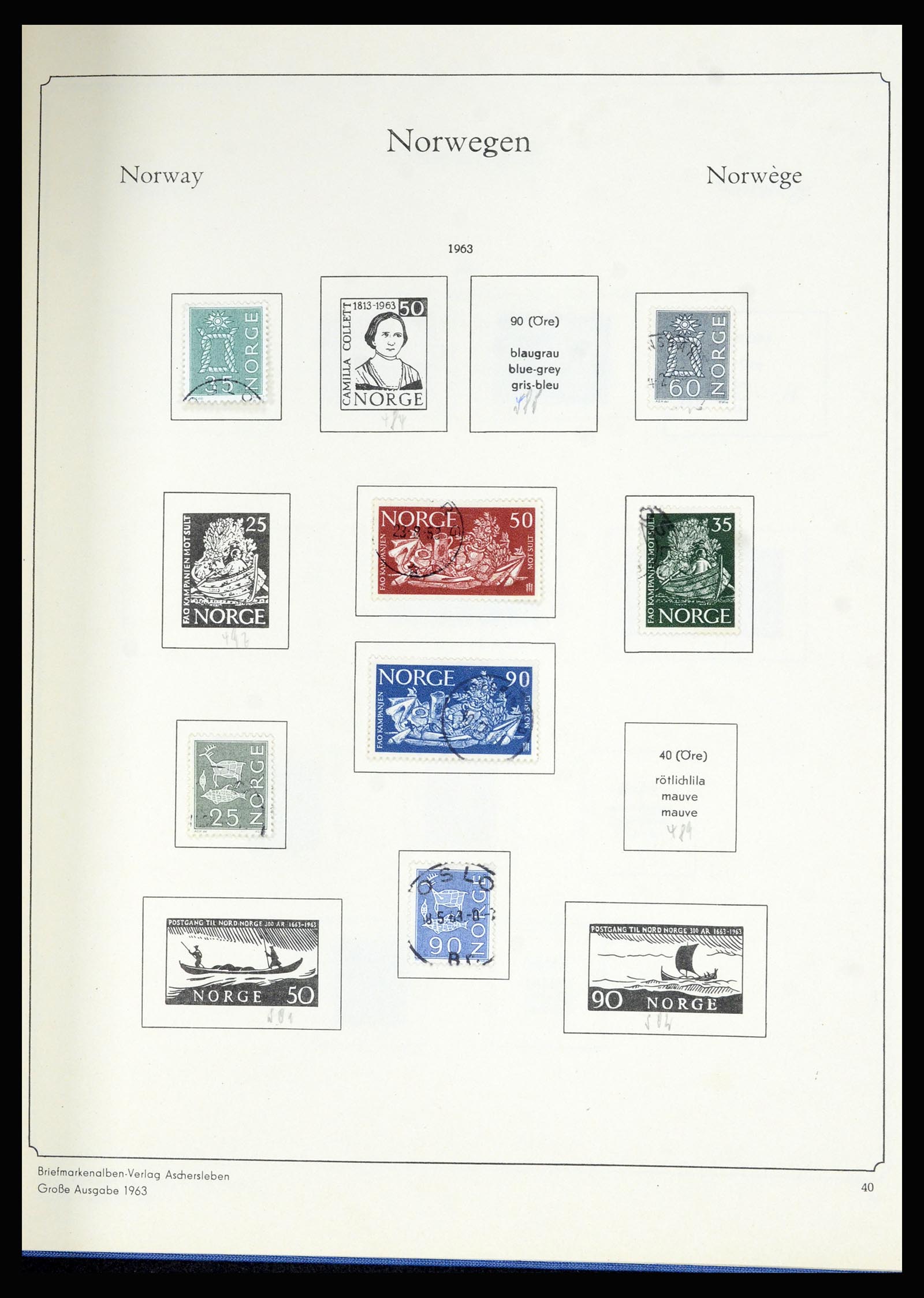 36903 040 - Postzegelverzameling 36903 Noorwegen 1856-1970.