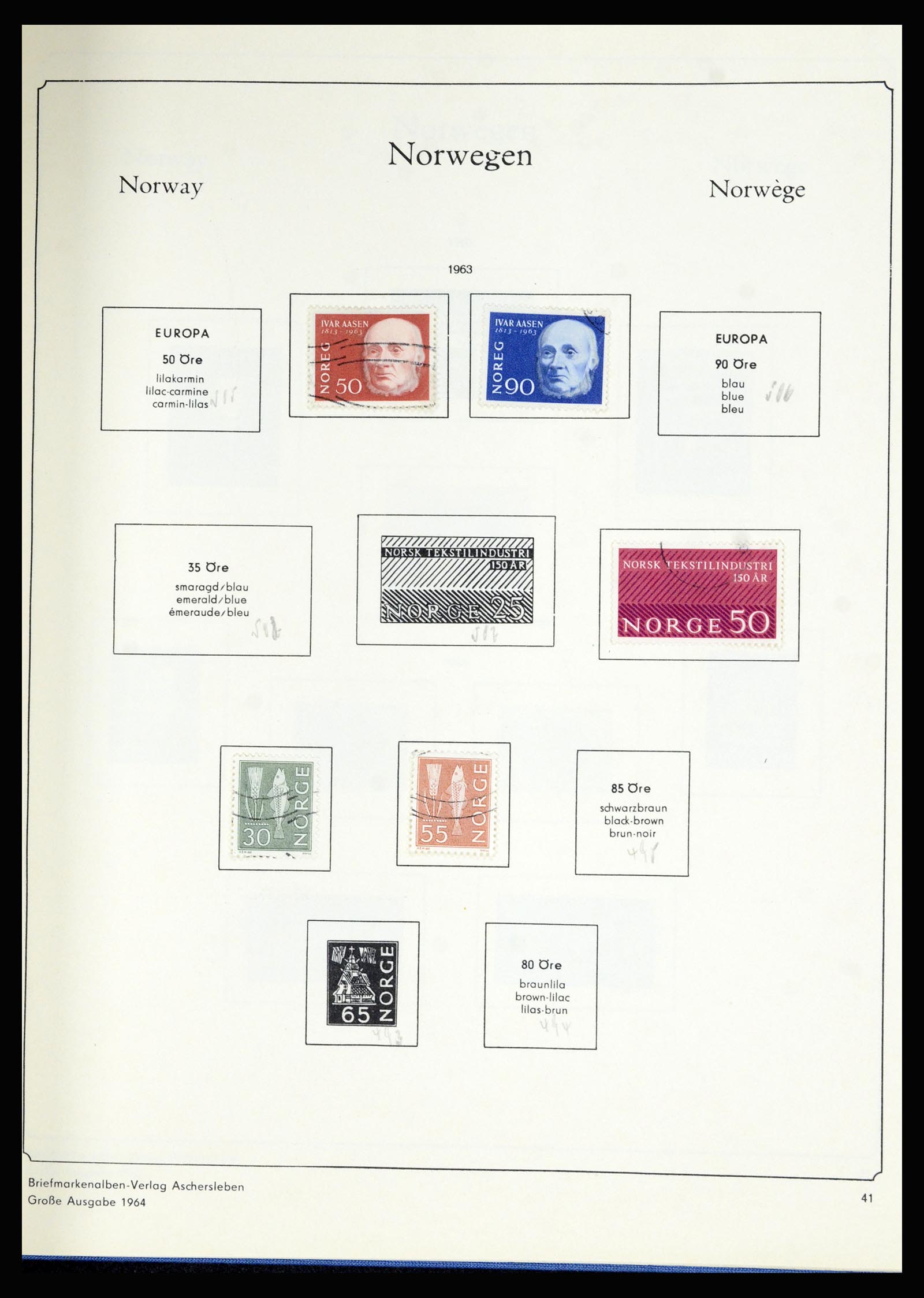 36903 041 - Postzegelverzameling 36903 Noorwegen 1856-1970.