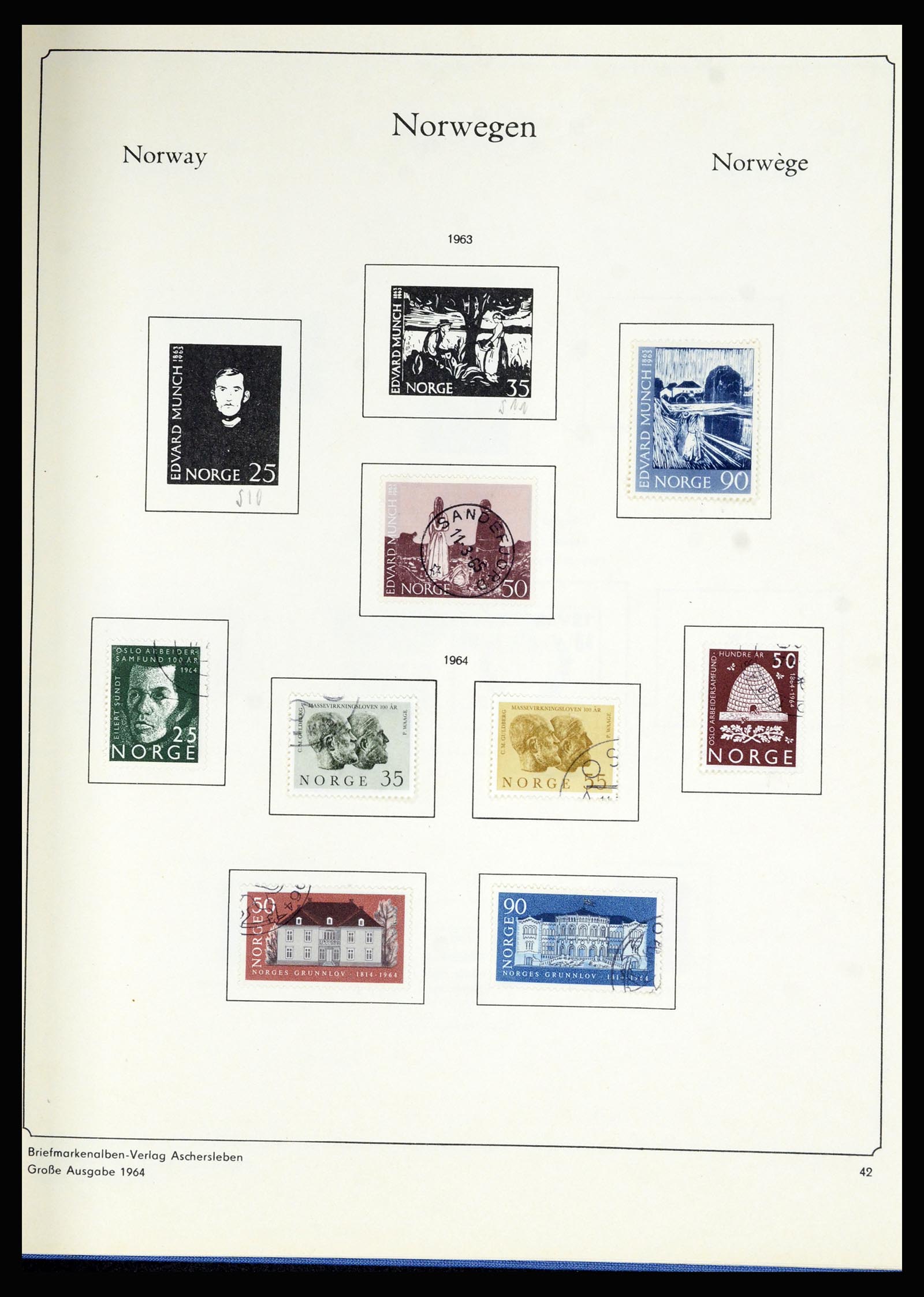 36903 042 - Postzegelverzameling 36903 Noorwegen 1856-1970.