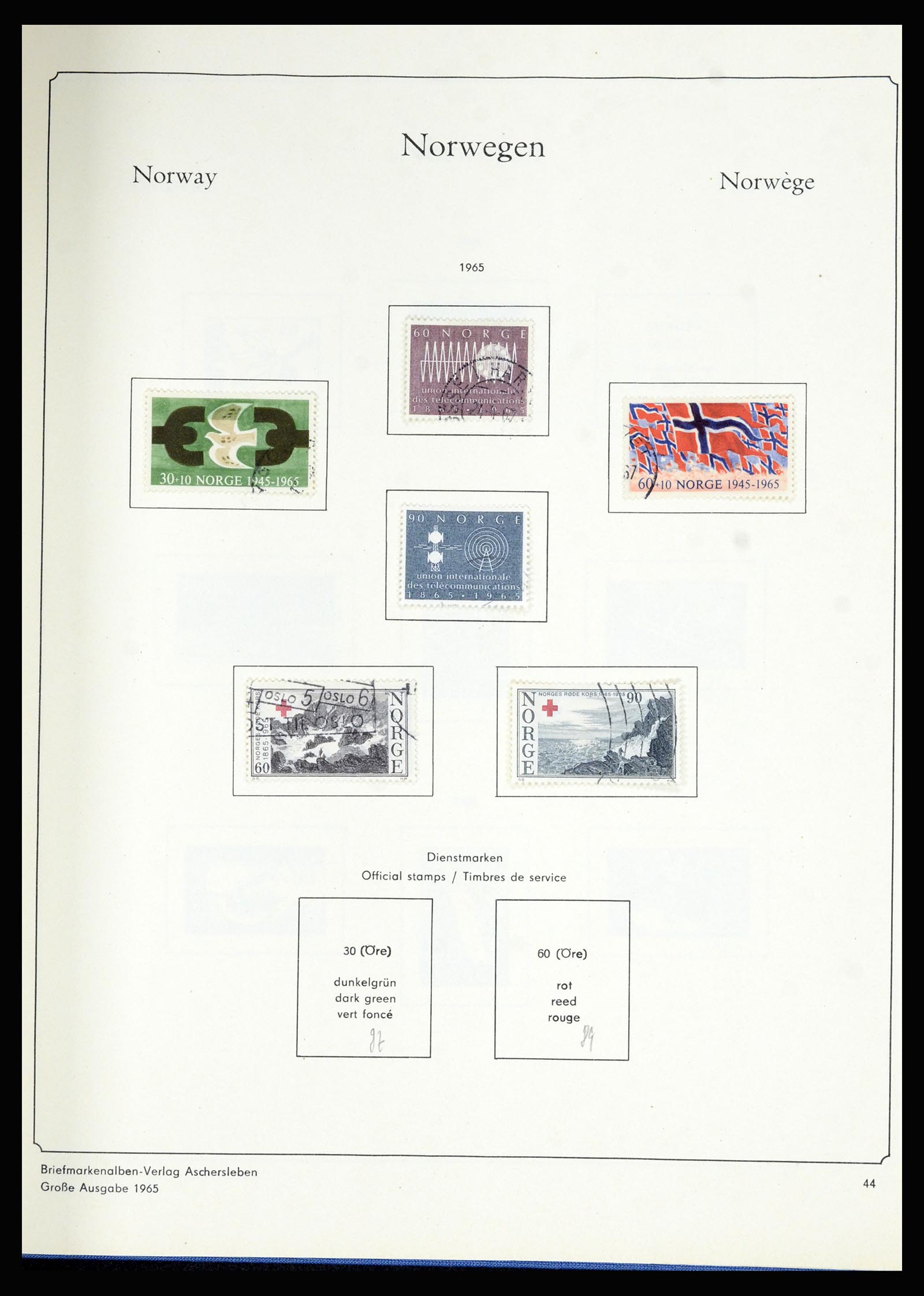 36903 044 - Postzegelverzameling 36903 Noorwegen 1856-1970.