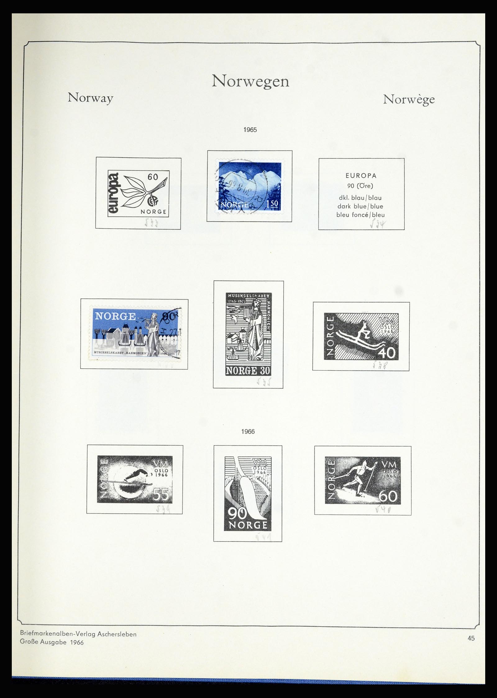 36903 045 - Postzegelverzameling 36903 Noorwegen 1856-1970.