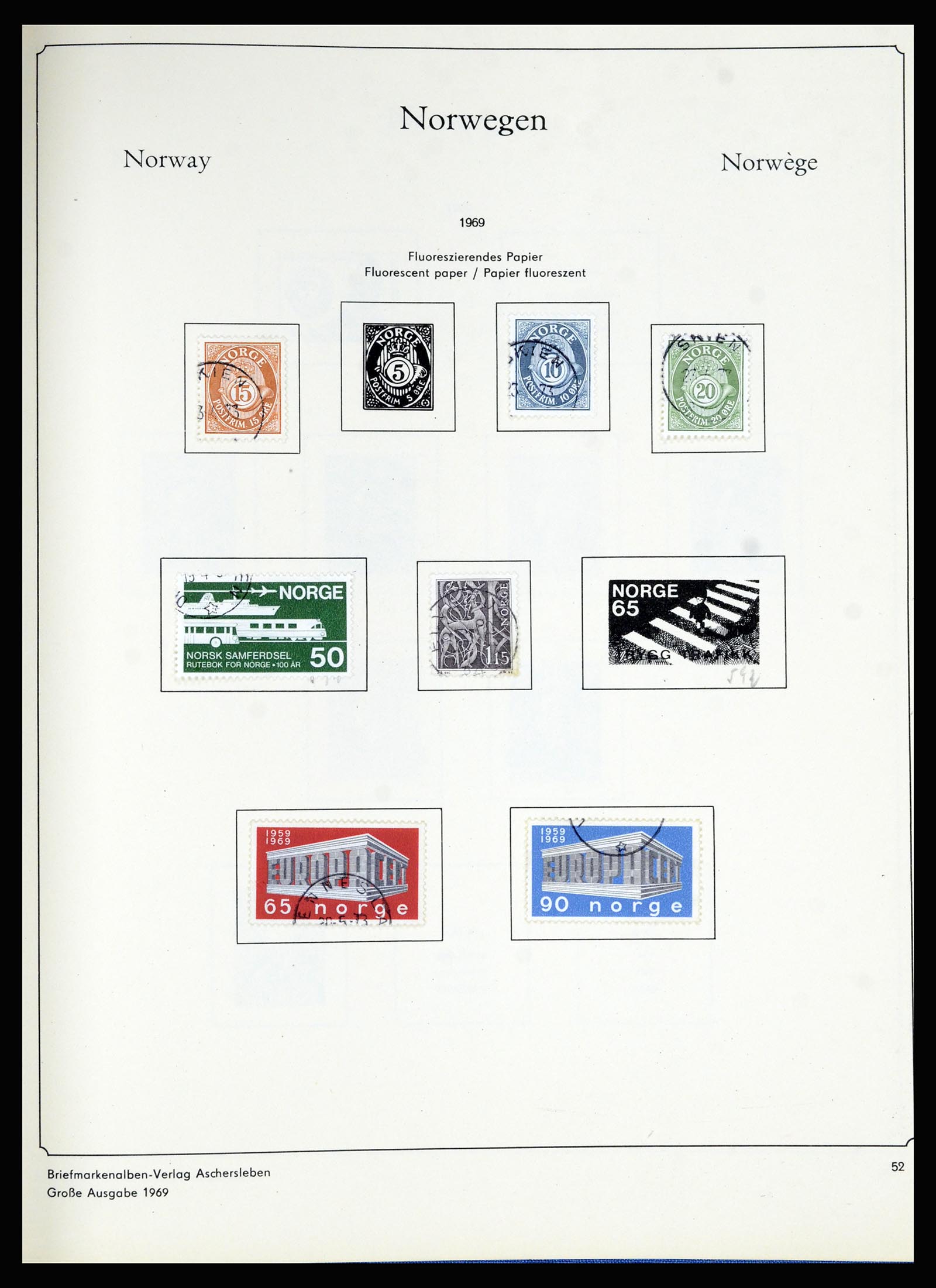 36903 052 - Postzegelverzameling 36903 Noorwegen 1856-1970.