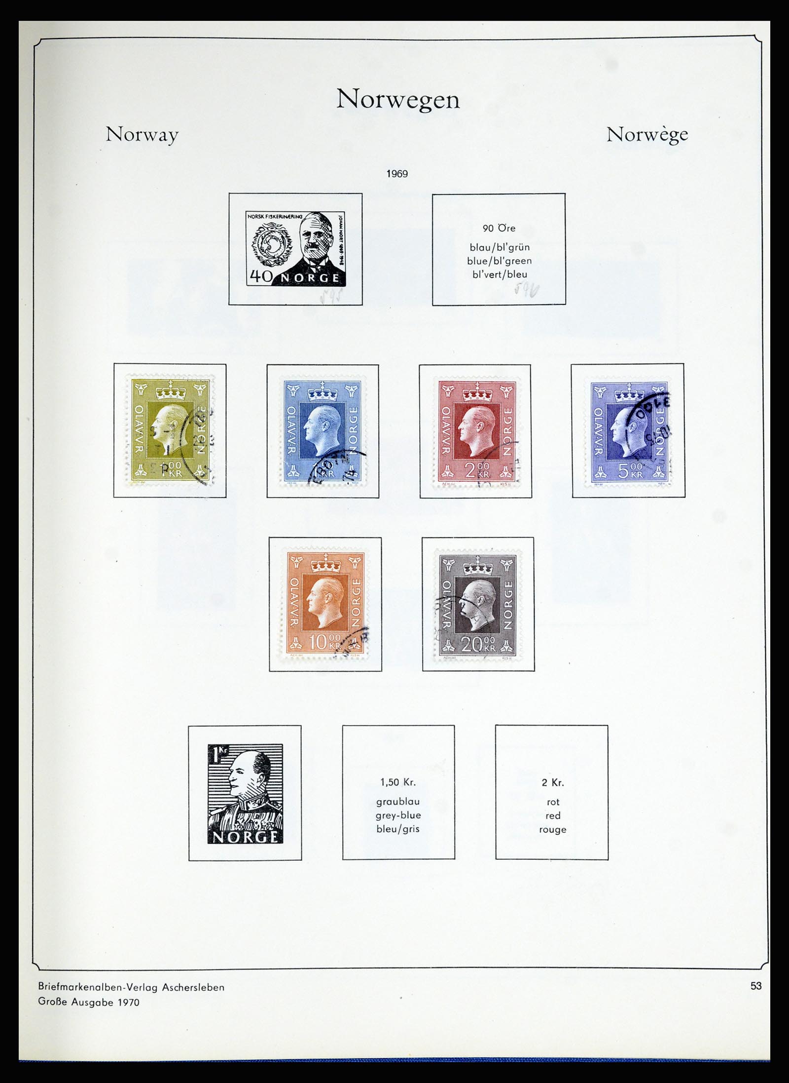 36903 053 - Postzegelverzameling 36903 Noorwegen 1856-1970.