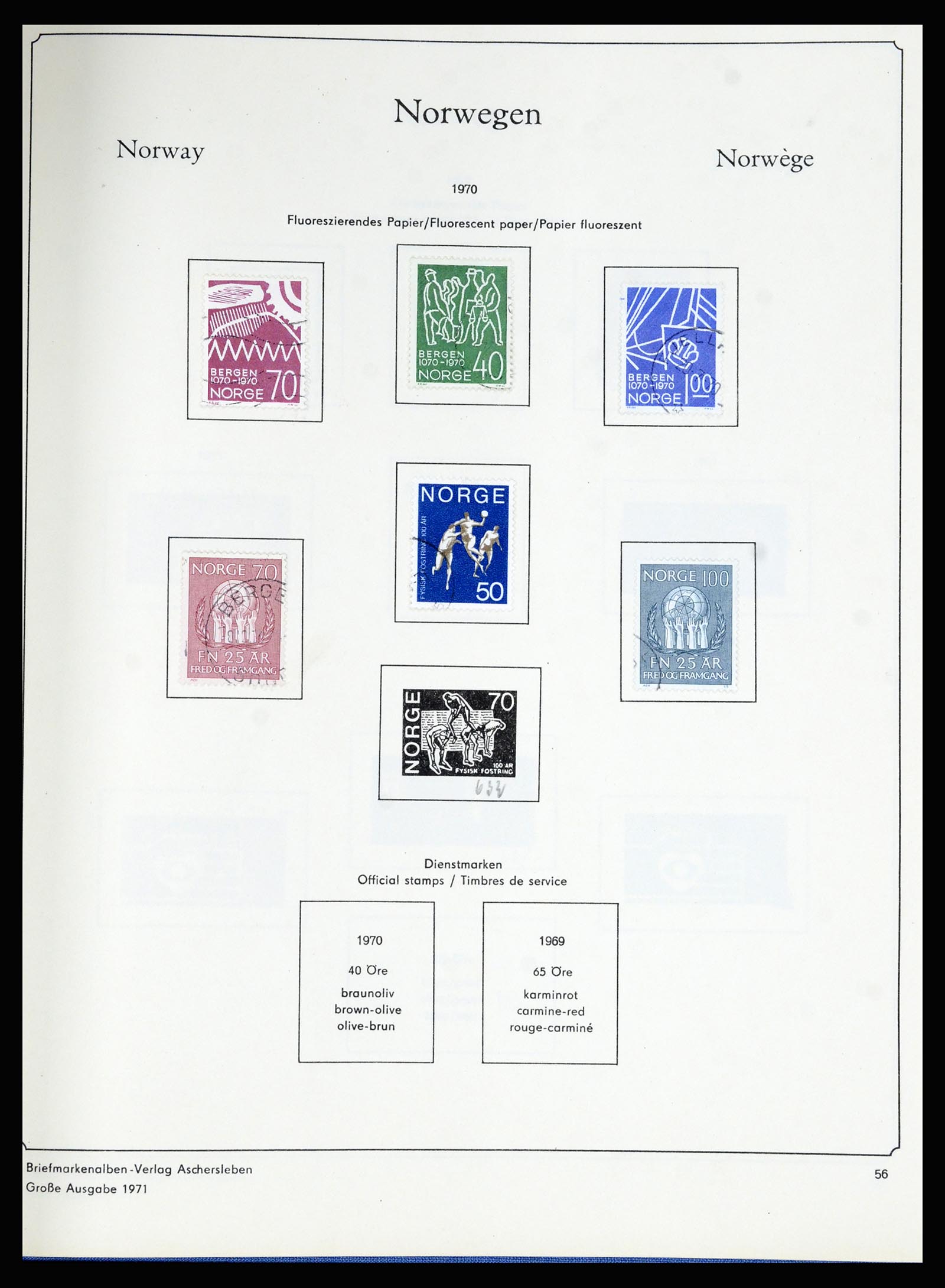 36903 056 - Postzegelverzameling 36903 Noorwegen 1856-1970.