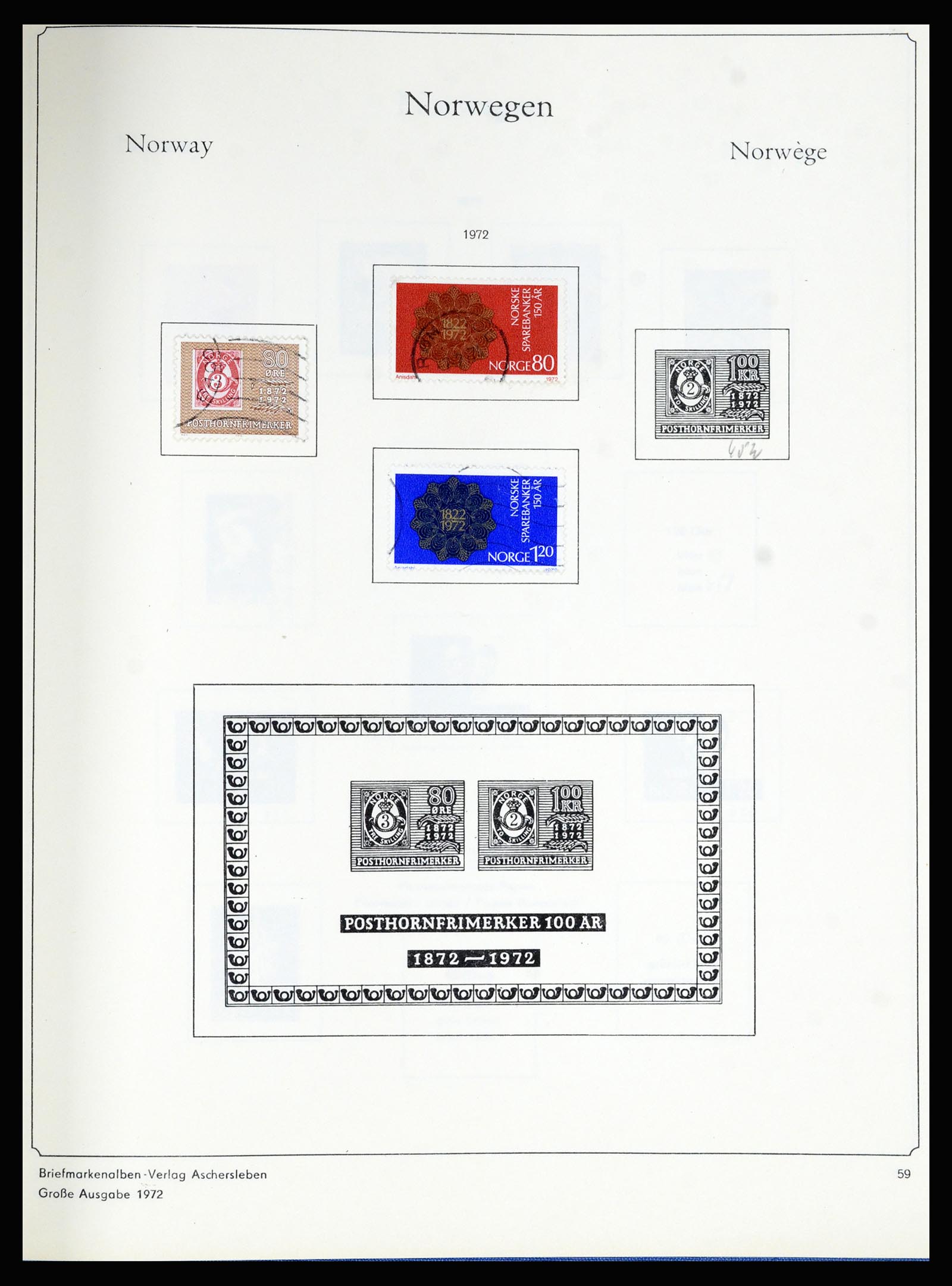 36903 059 - Postzegelverzameling 36903 Noorwegen 1856-1970.