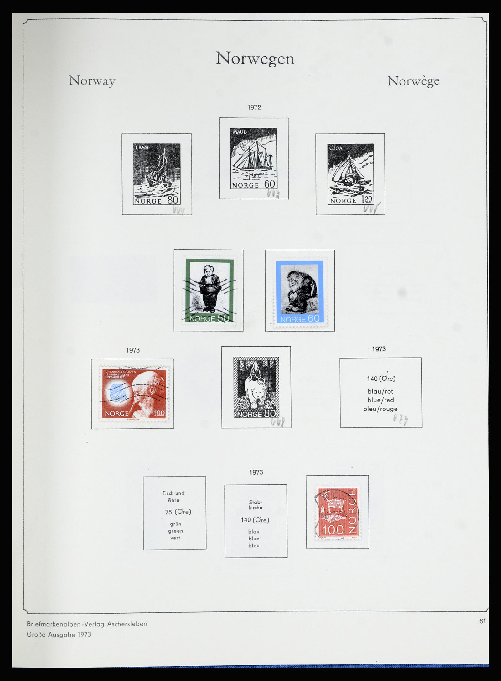 36903 061 - Postzegelverzameling 36903 Noorwegen 1856-1970.