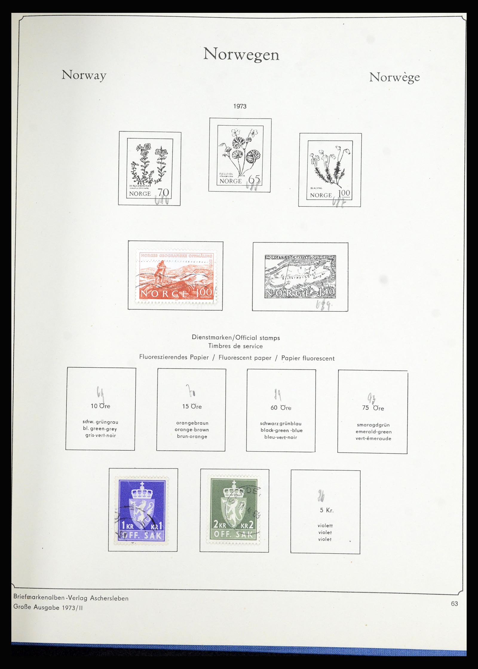 36903 063 - Postzegelverzameling 36903 Noorwegen 1856-1970.