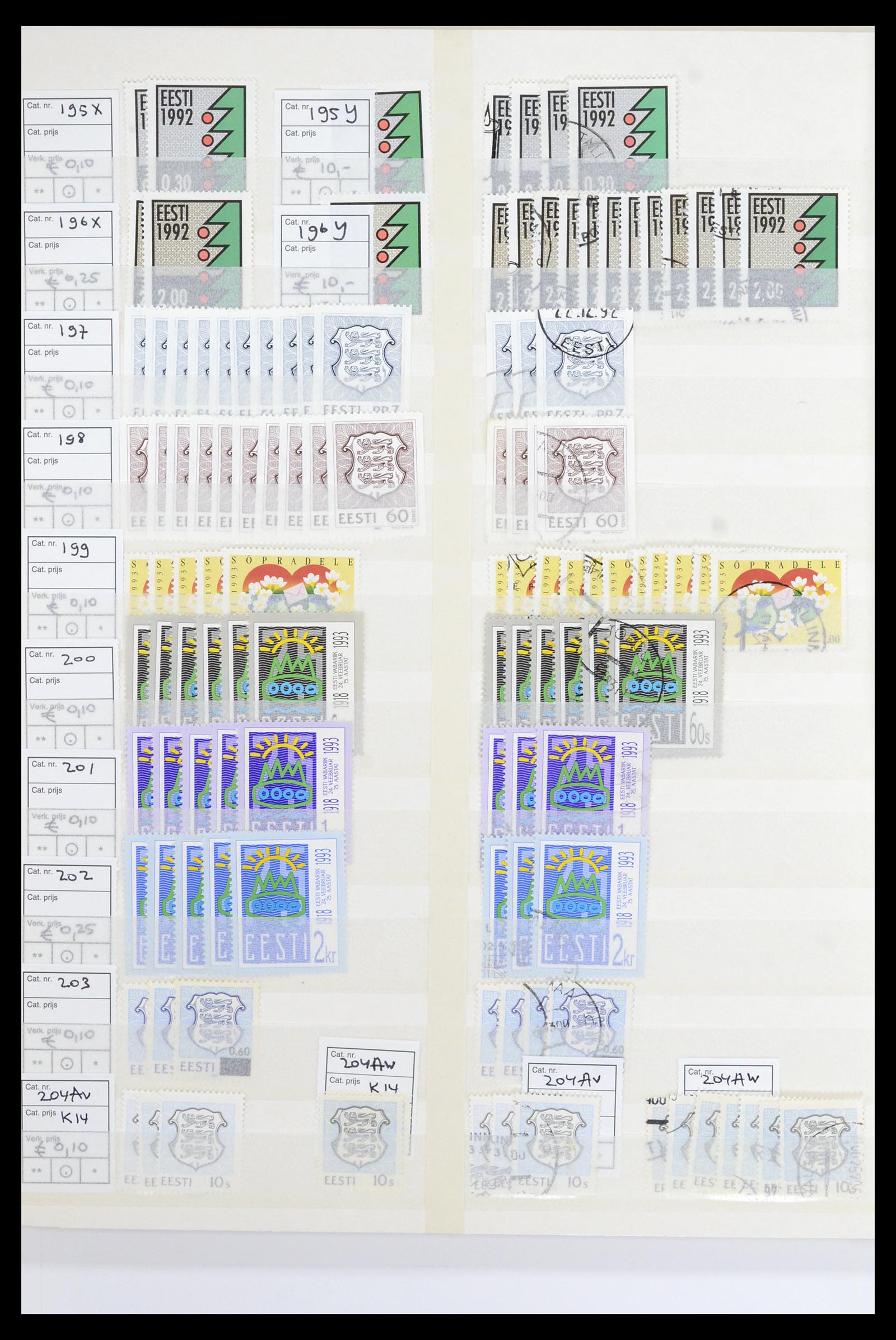 36904 004 - Postzegelverzameling 36904 Estland en Litouwen 1990-2008.