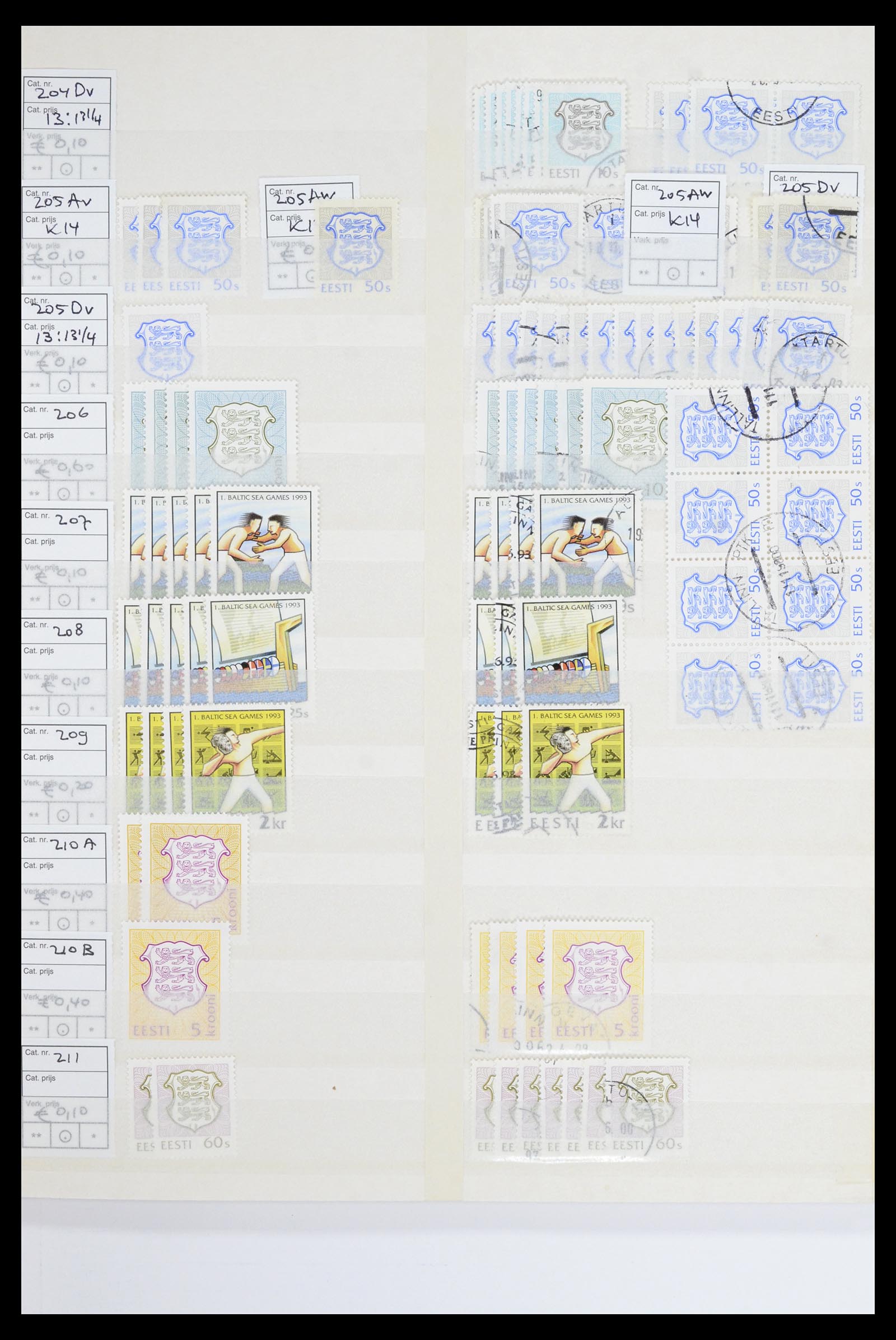 36904 005 - Postzegelverzameling 36904 Estland en Litouwen 1990-2008.