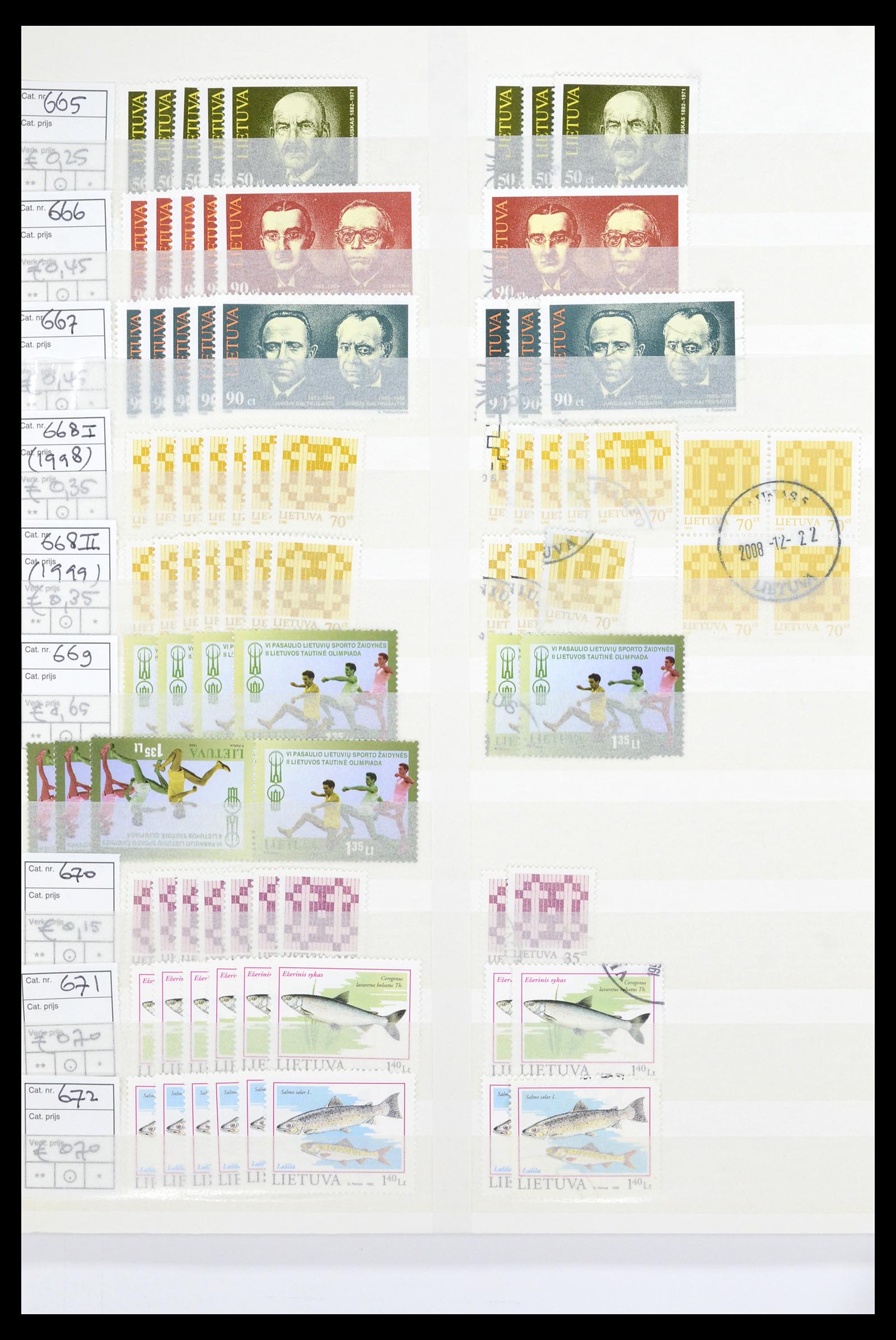 36904 086 - Stamp collection 36904 Estonia and Lithuania 1990-2008.