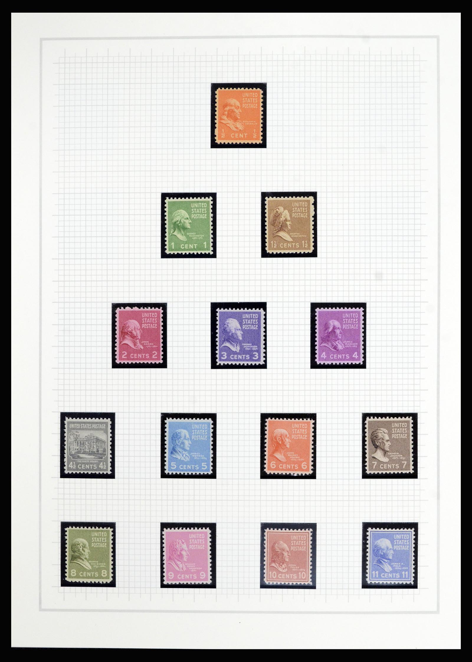 36909 001 - Stamp collection 36909 USA 1938-1954.