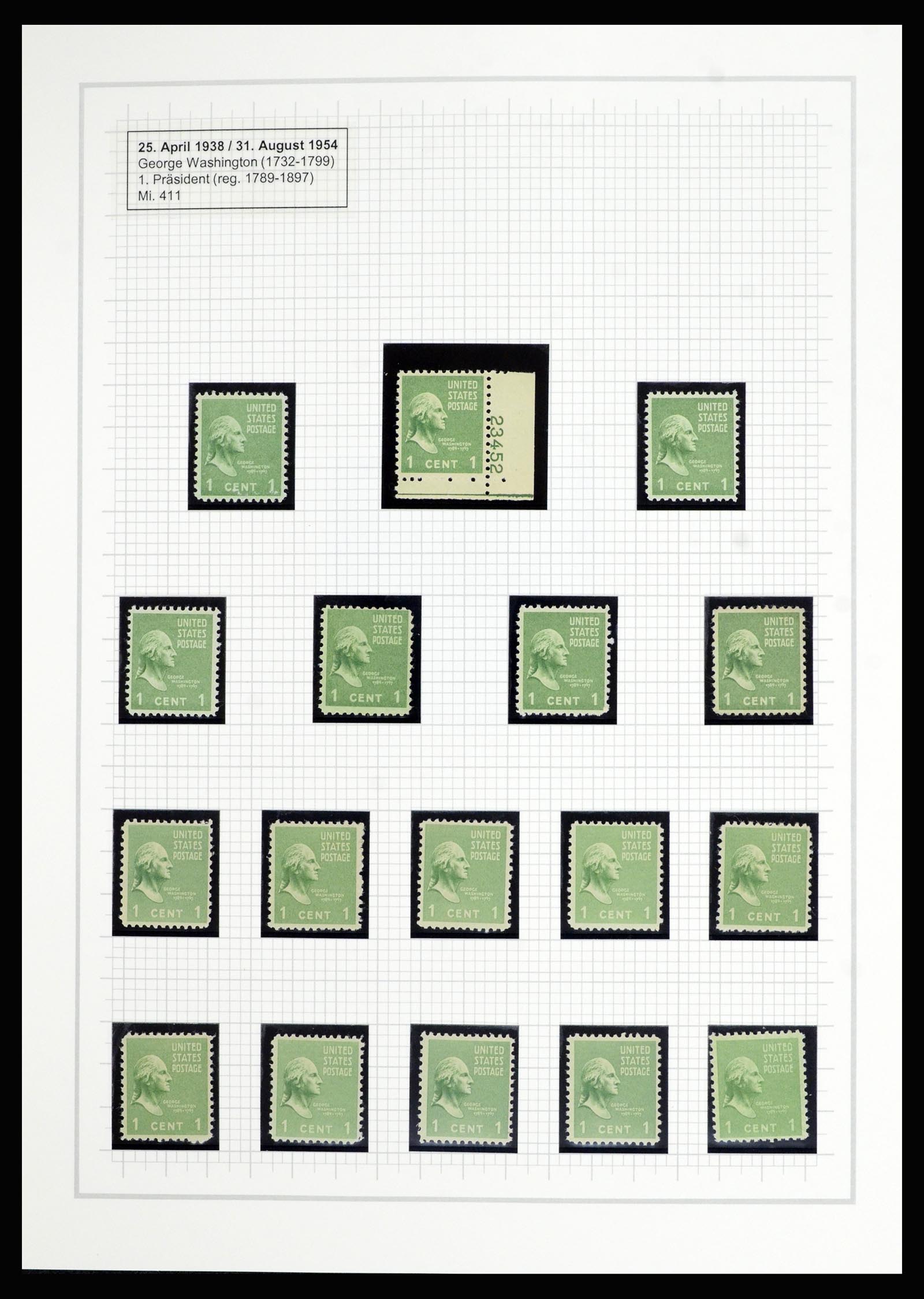 36909 013 - Stamp collection 36909 USA 1938-1954.