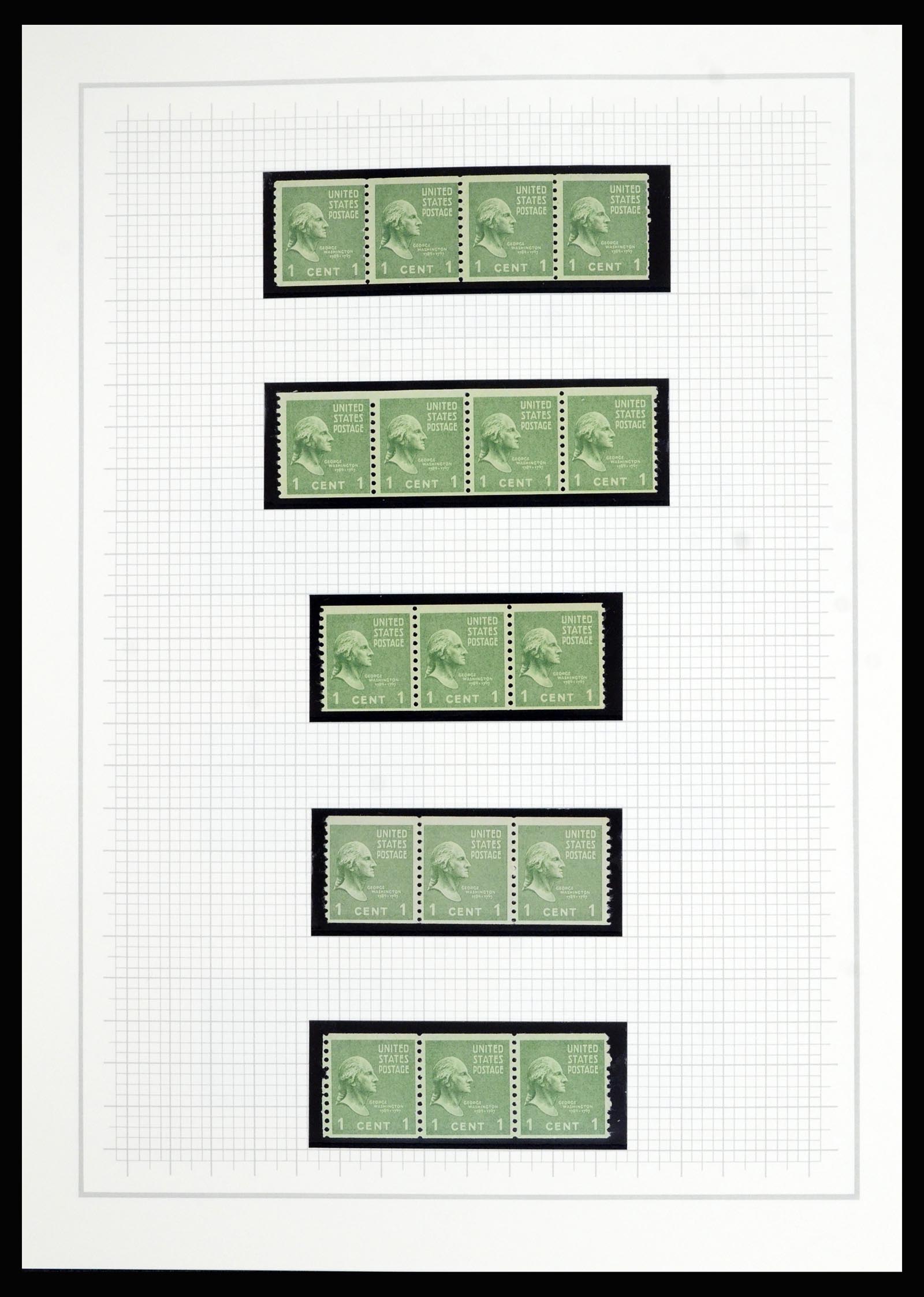 36909 016 - Stamp collection 36909 USA 1938-1954.