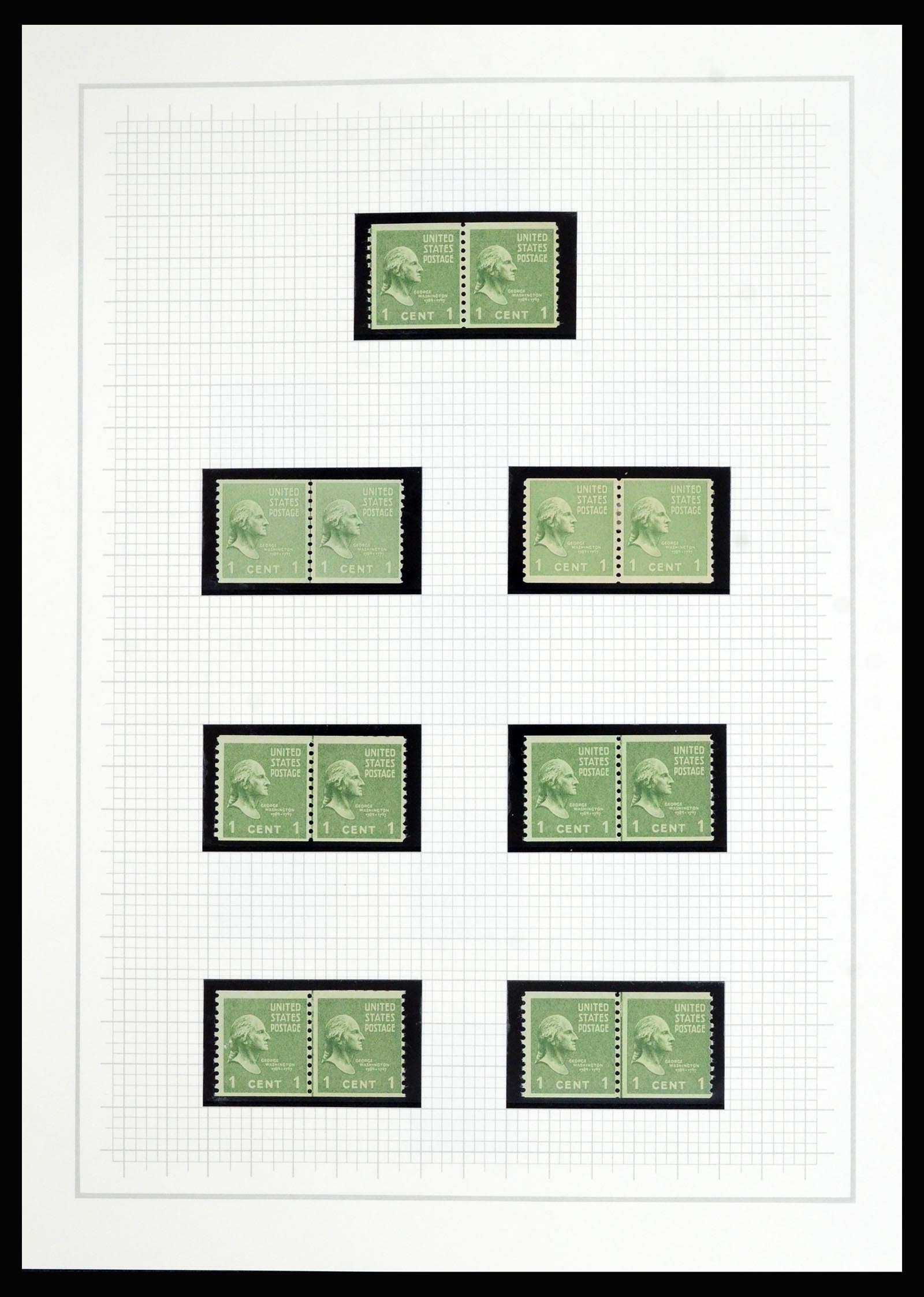 36909 017 - Stamp collection 36909 USA 1938-1954.