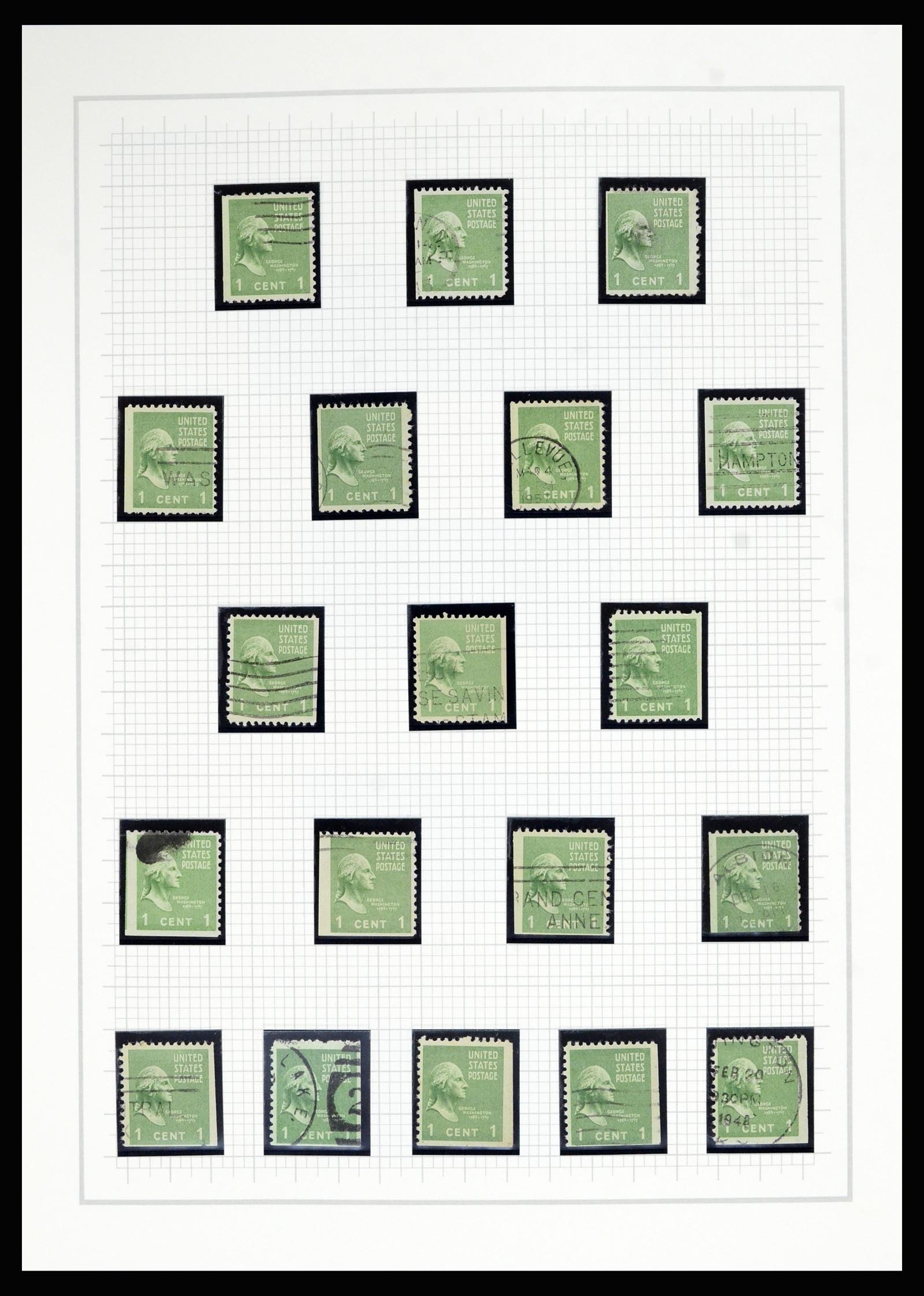 36909 024 - Stamp collection 36909 USA 1938-1954.