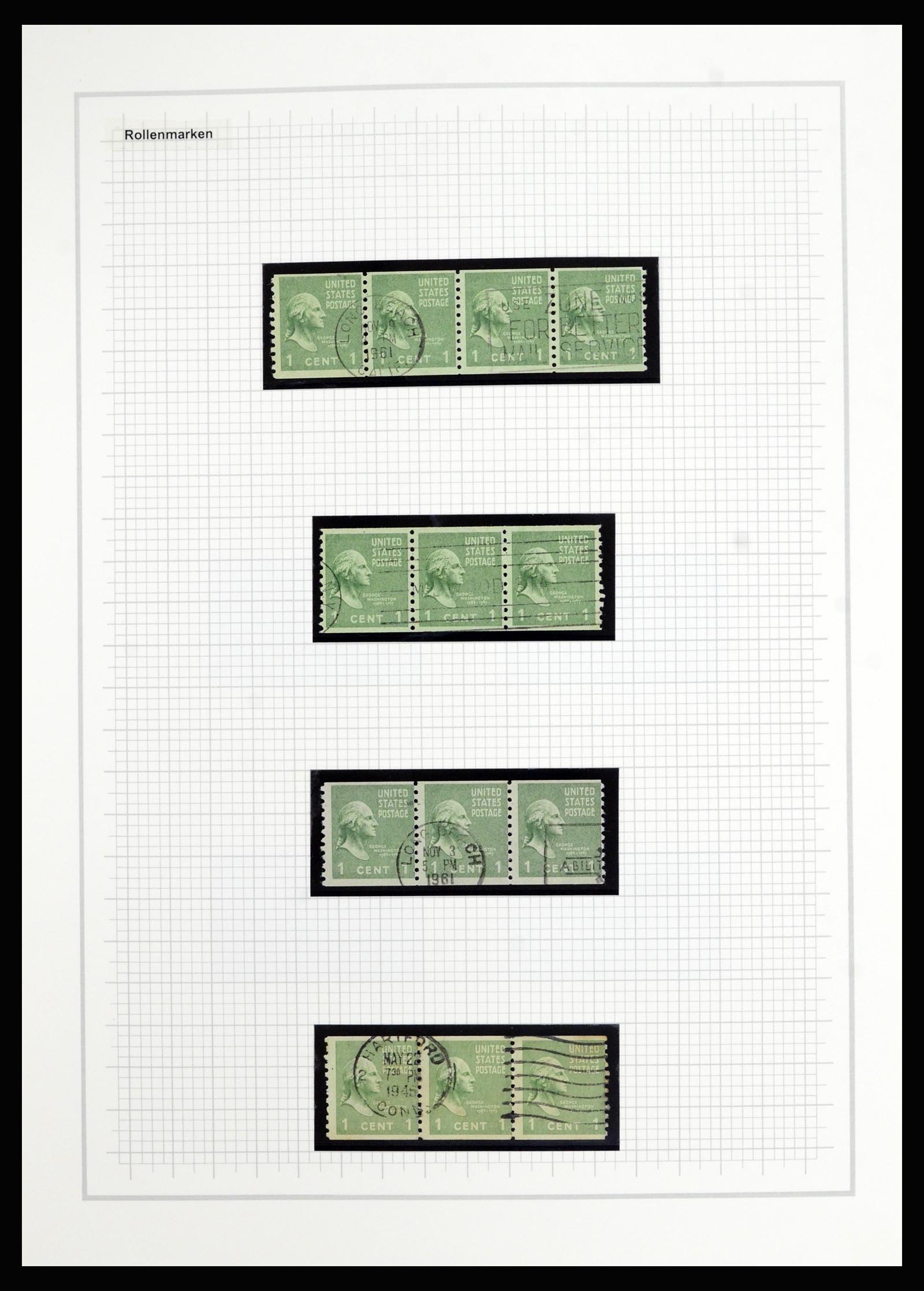 36909 025 - Stamp collection 36909 USA 1938-1954.