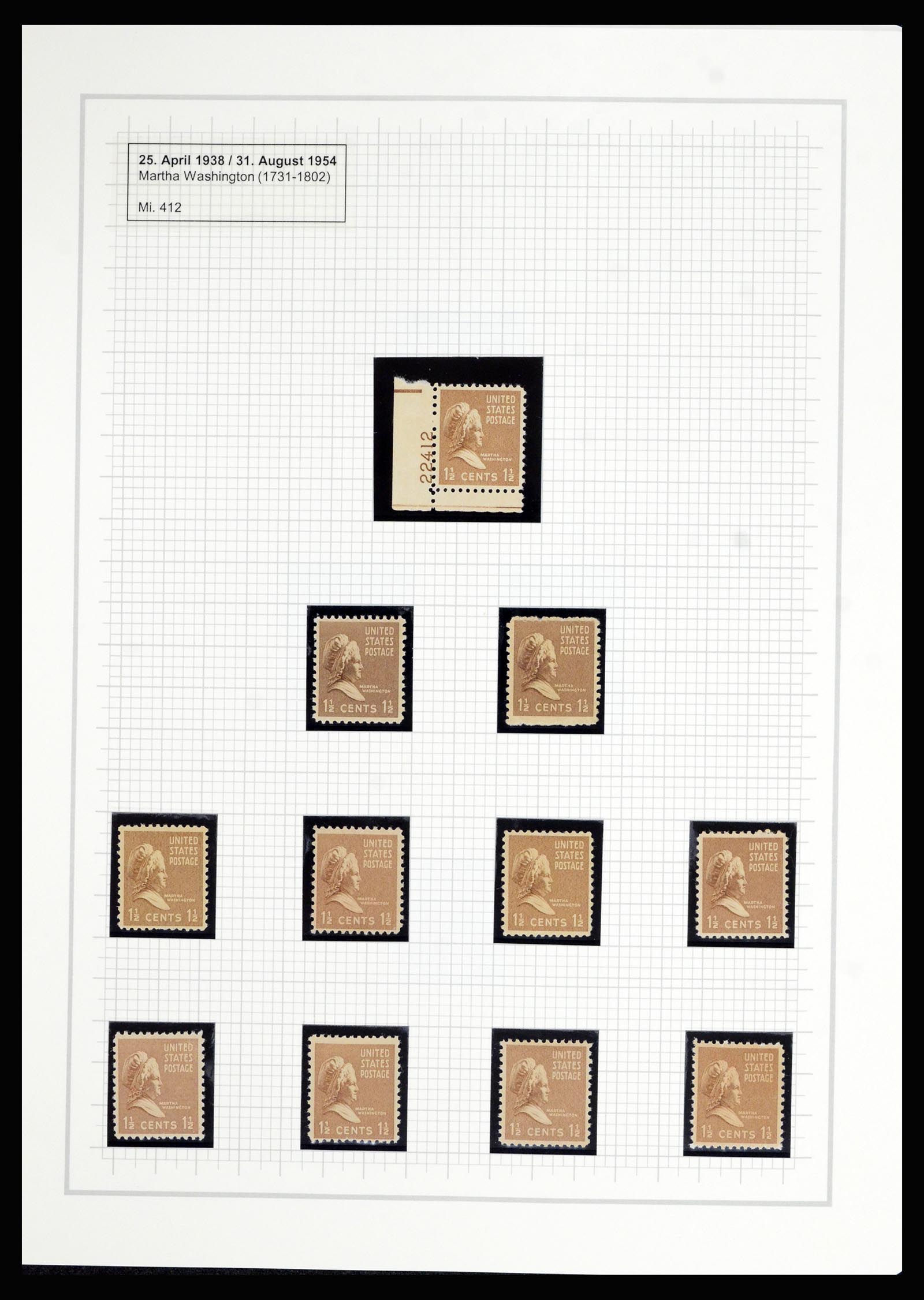 36909 040 - Stamp collection 36909 USA 1938-1954.