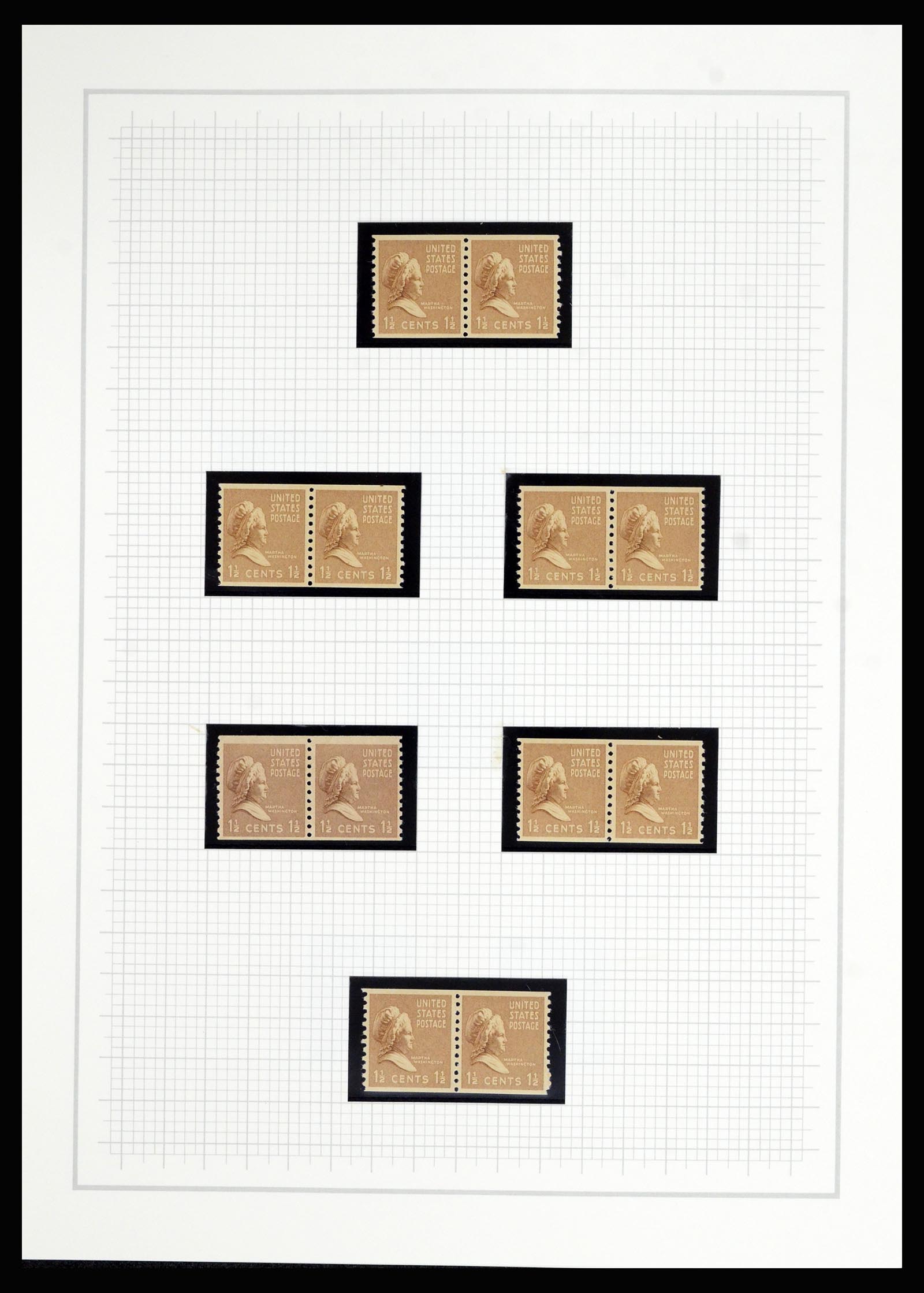 36909 043 - Stamp collection 36909 USA 1938-1954.