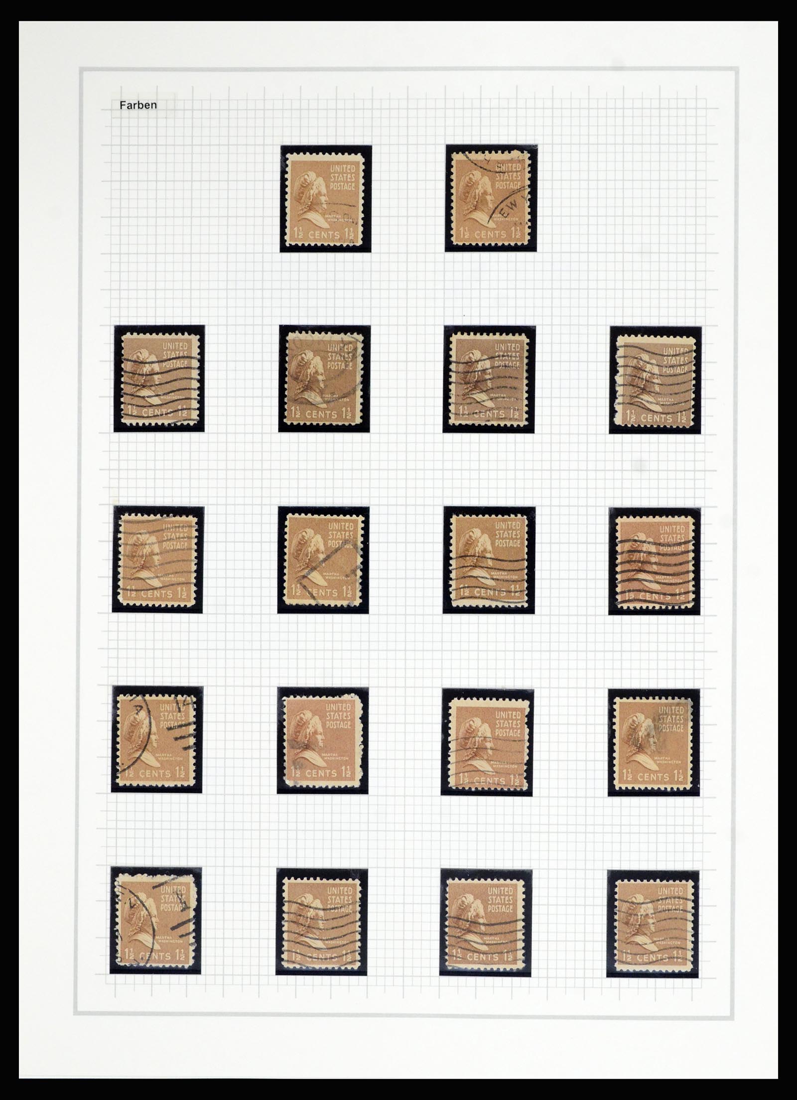 36909 045 - Stamp collection 36909 USA 1938-1954.