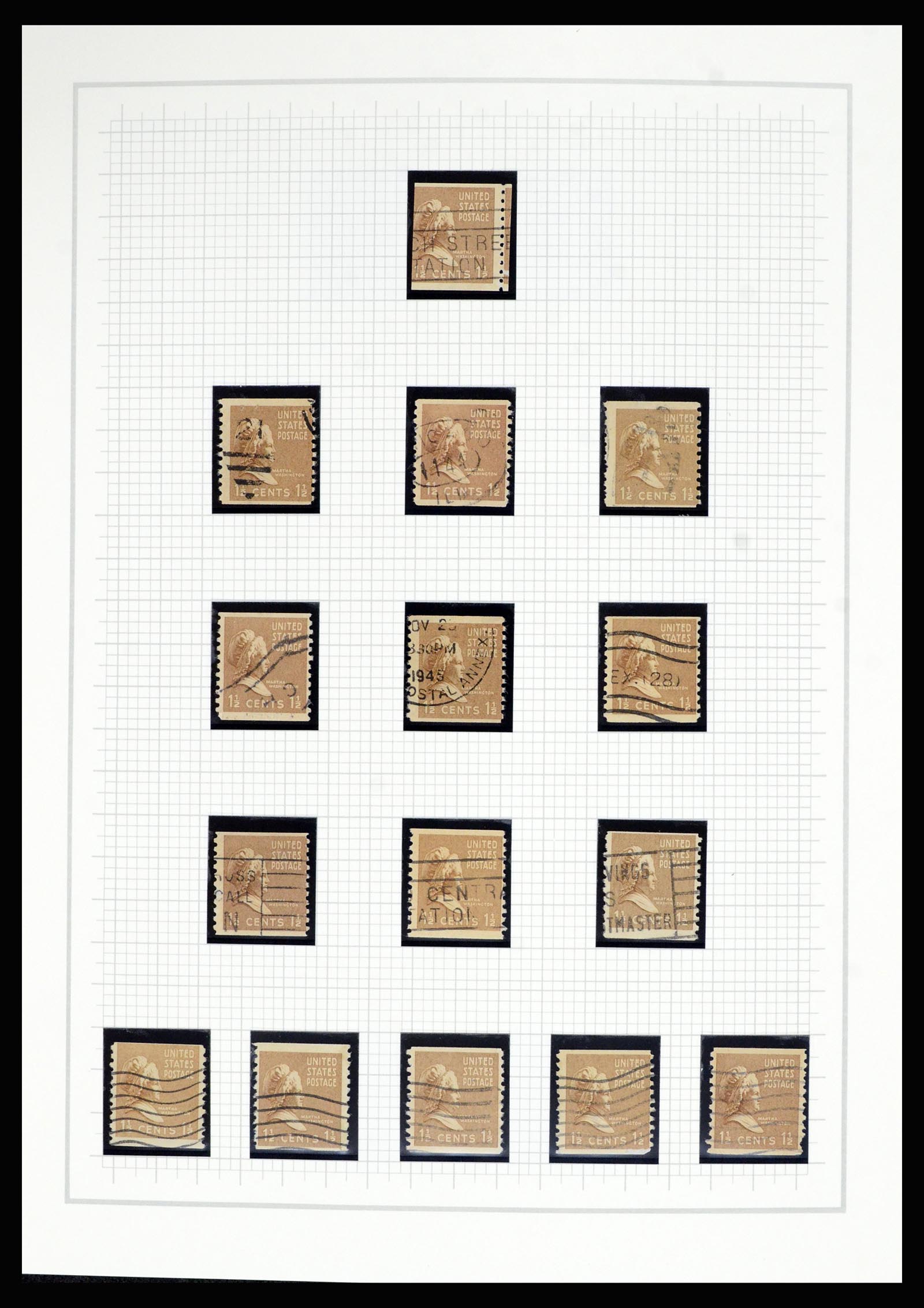 36909 049 - Stamp collection 36909 USA 1938-1954.