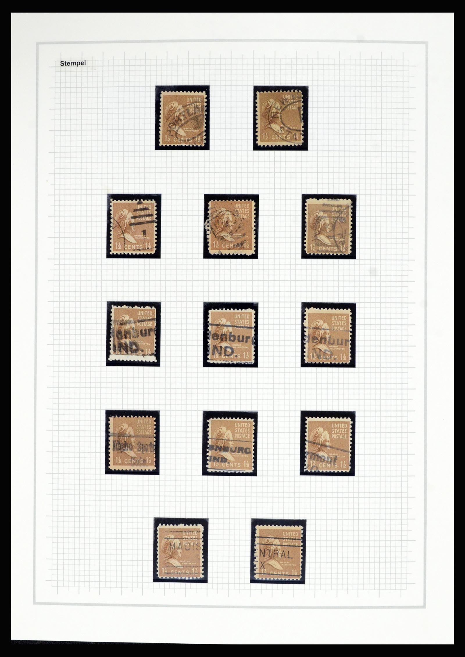 36909 050 - Stamp collection 36909 USA 1938-1954.