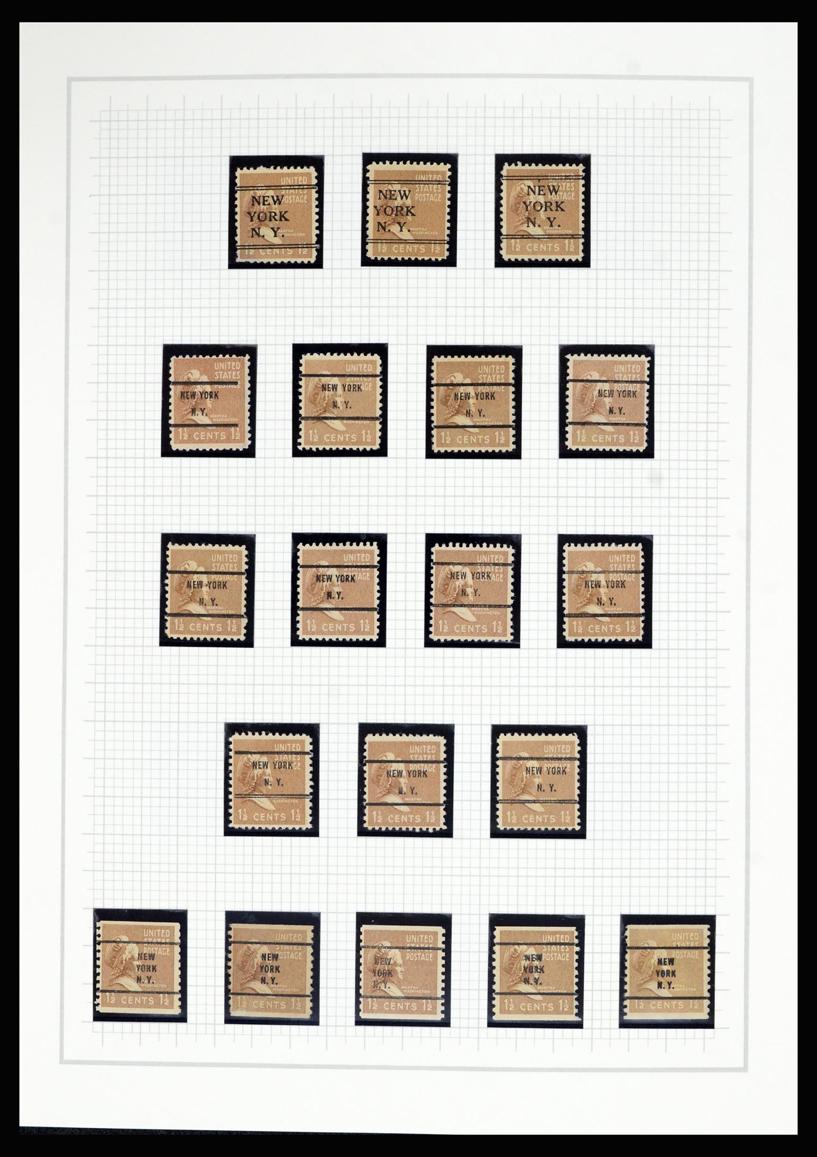 36909 056 - Stamp collection 36909 USA 1938-1954.