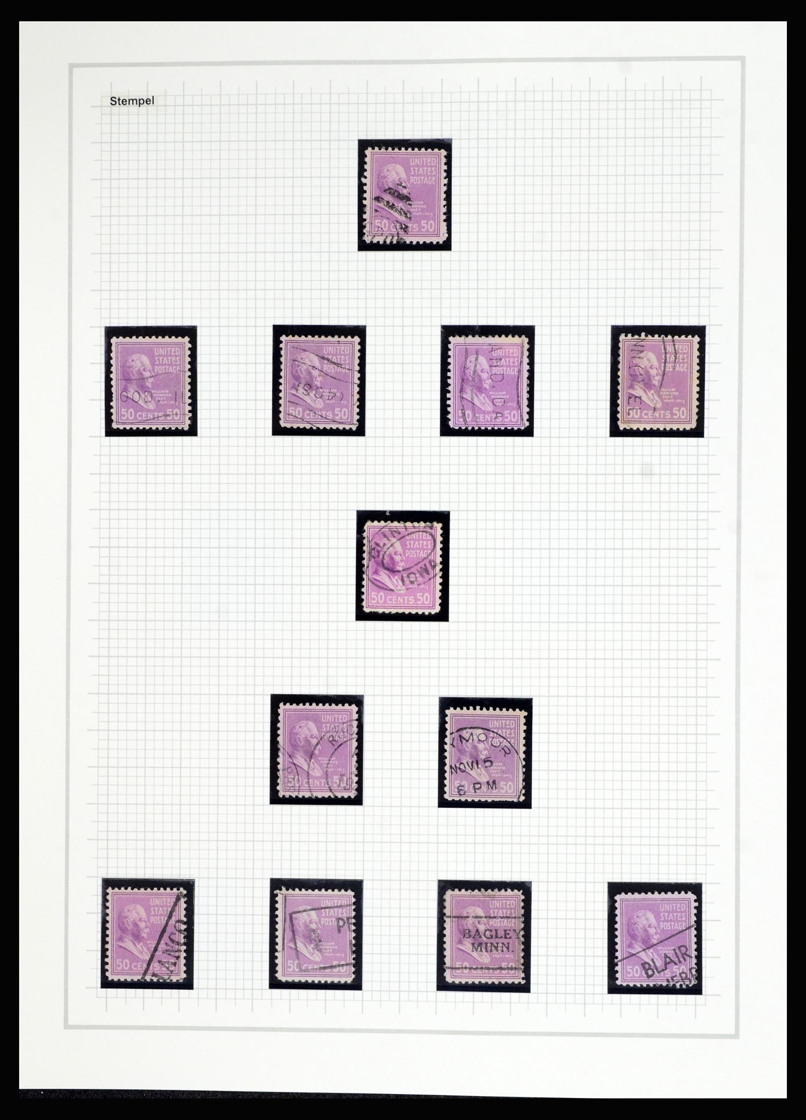36909 301 - Stamp collection 36909 USA 1938-1954.