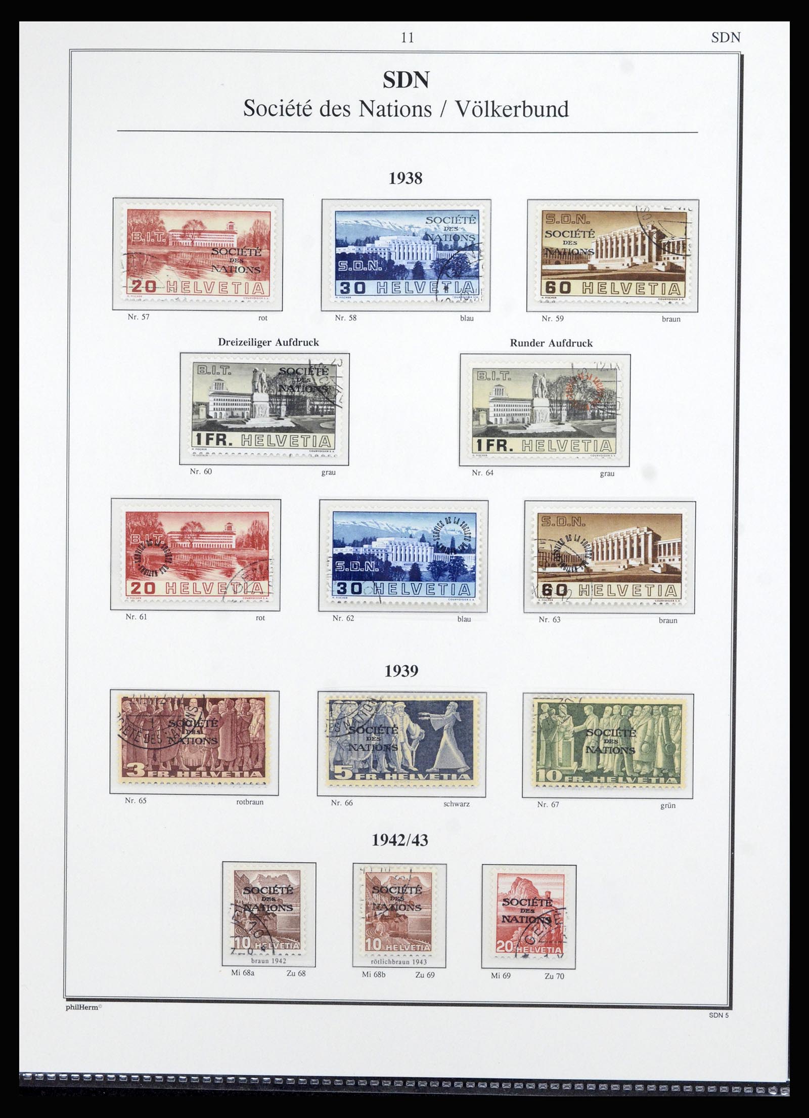 36910 006 - Postzegelverzameling 36910 Zwitserland dienst 1922-2007.