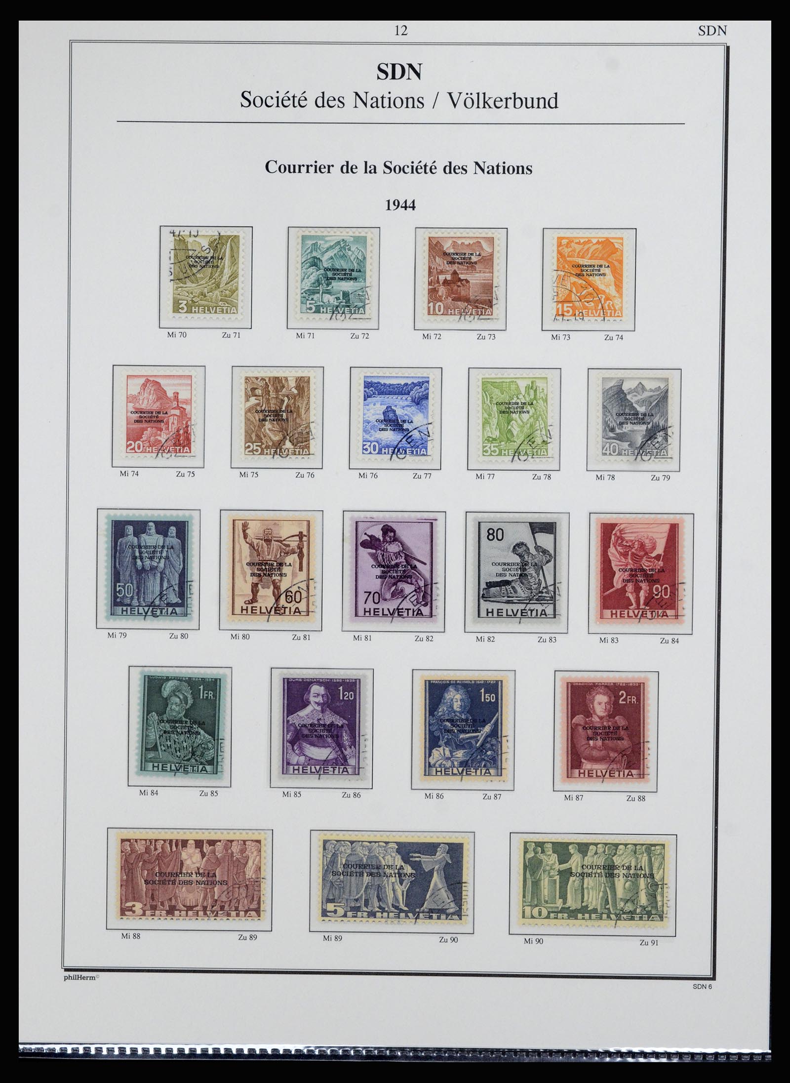 36910 007 - Postzegelverzameling 36910 Zwitserland dienst 1922-2007.