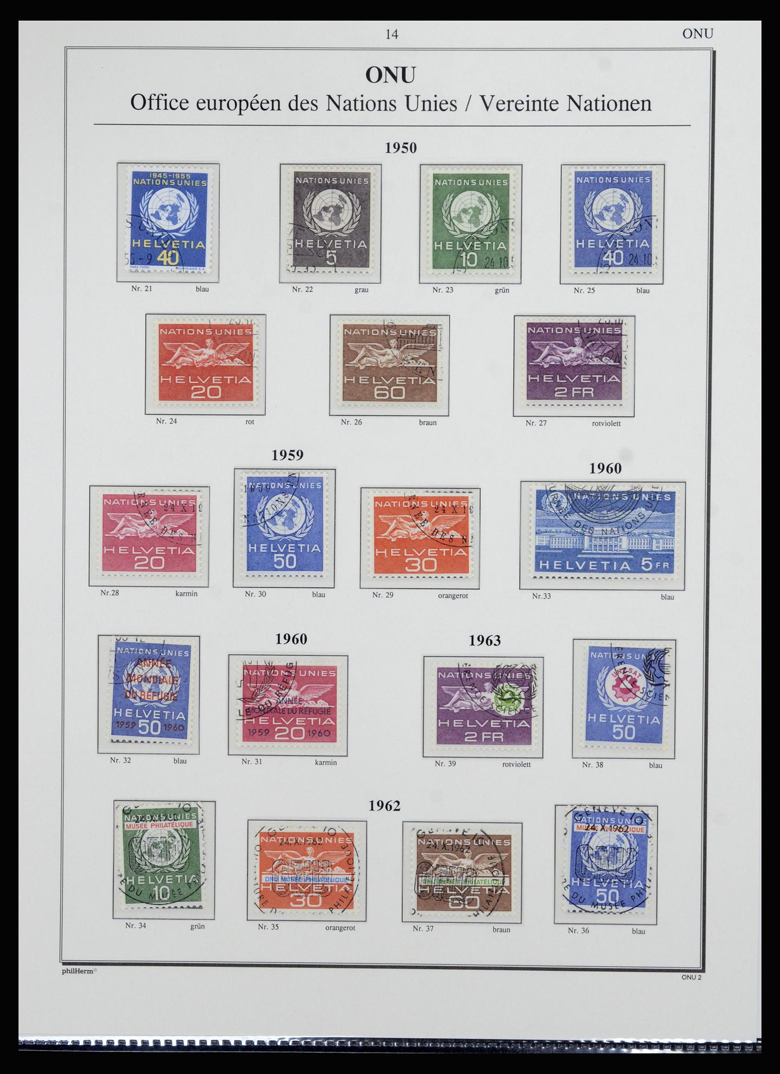 36910 009 - Stamp collection 36910 Switzerland service 1922-2007.