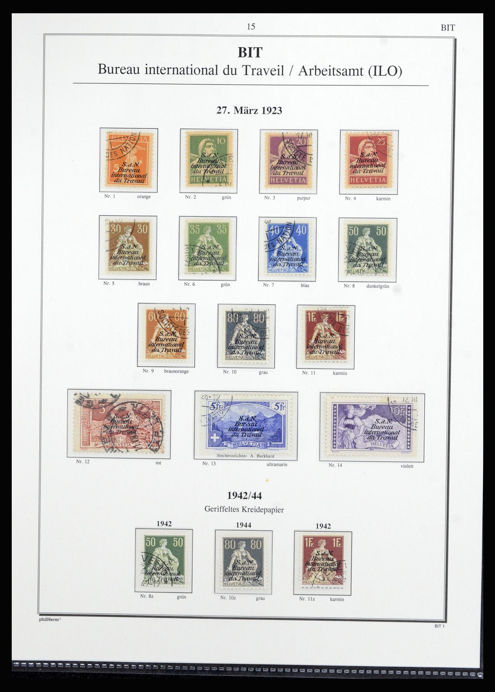 36910 010 - Postzegelverzameling 36910 Zwitserland dienst 1922-2007.