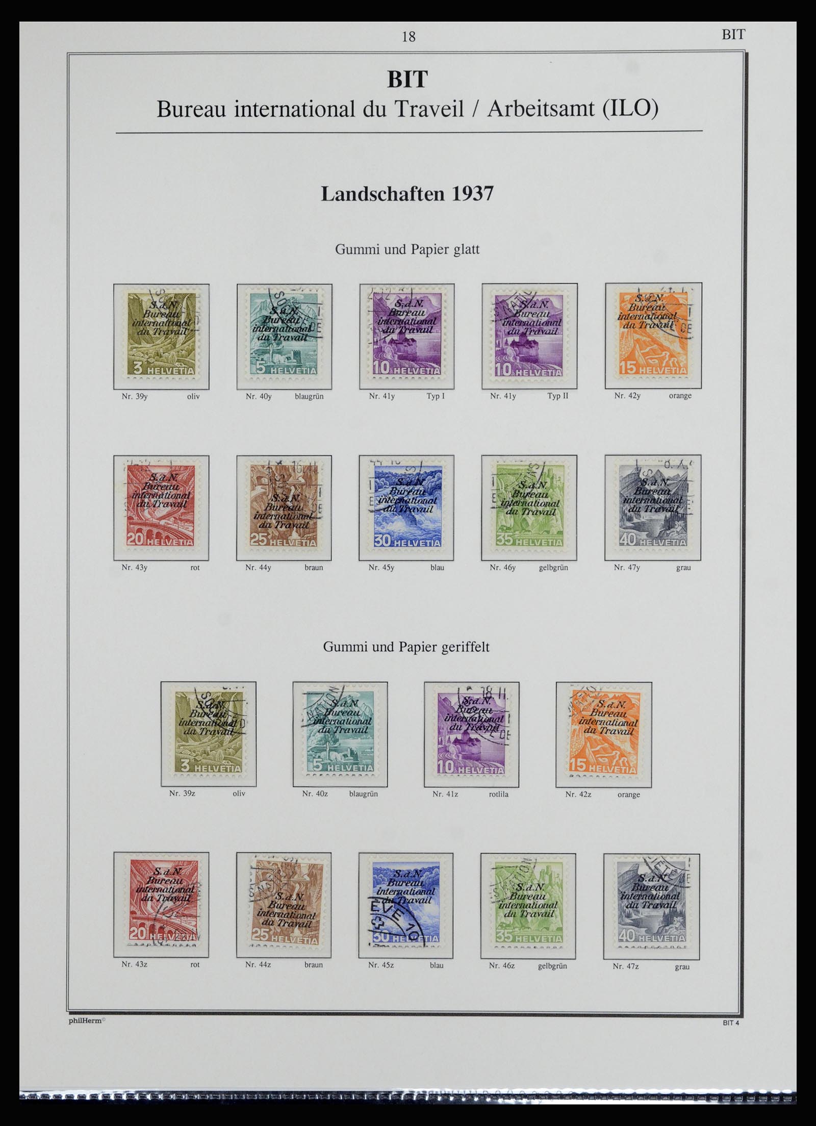 36910 013 - Stamp collection 36910 Switzerland service 1922-2007.