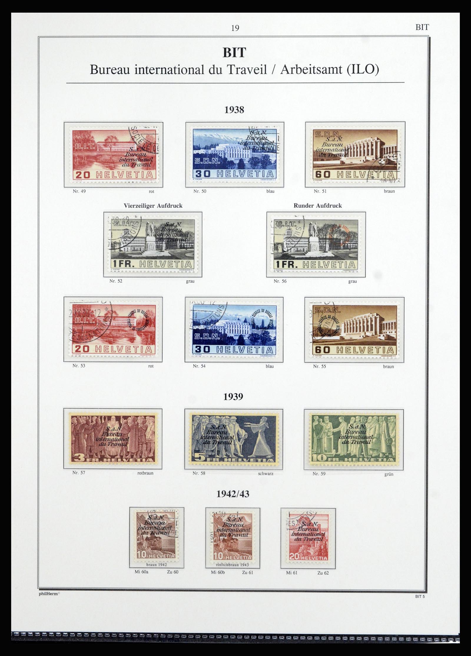 36910 014 - Postzegelverzameling 36910 Zwitserland dienst 1922-2007.