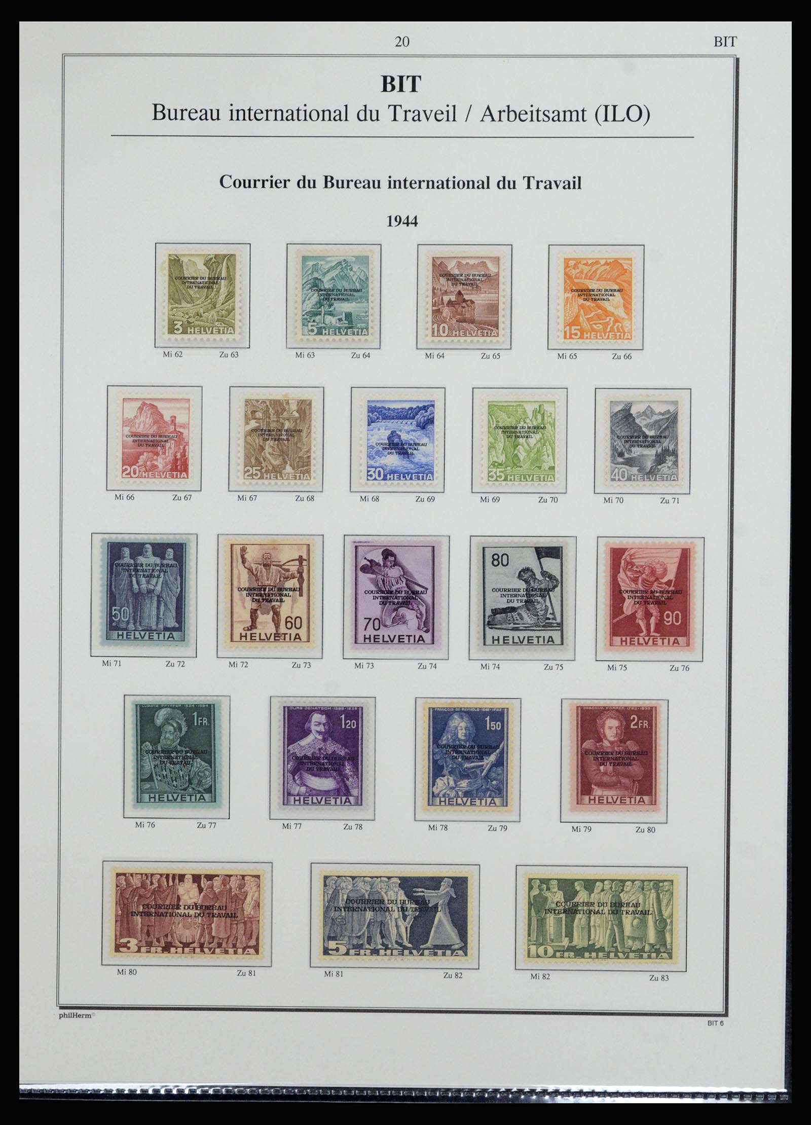 36910 015 - Stamp collection 36910 Switzerland service 1922-2007.