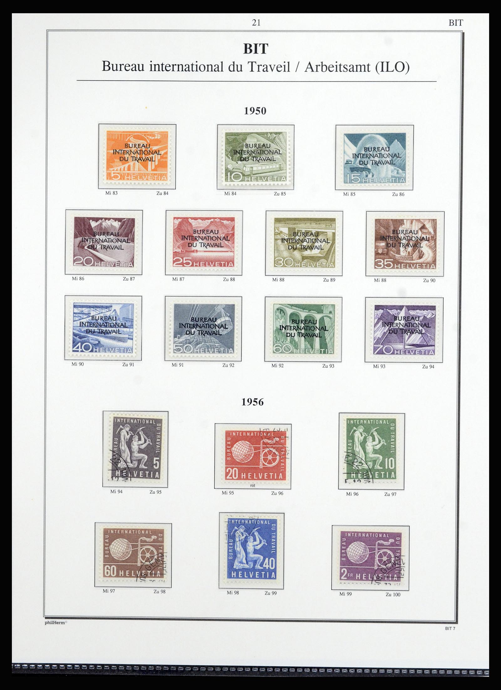 36910 016 - Postzegelverzameling 36910 Zwitserland dienst 1922-2007.