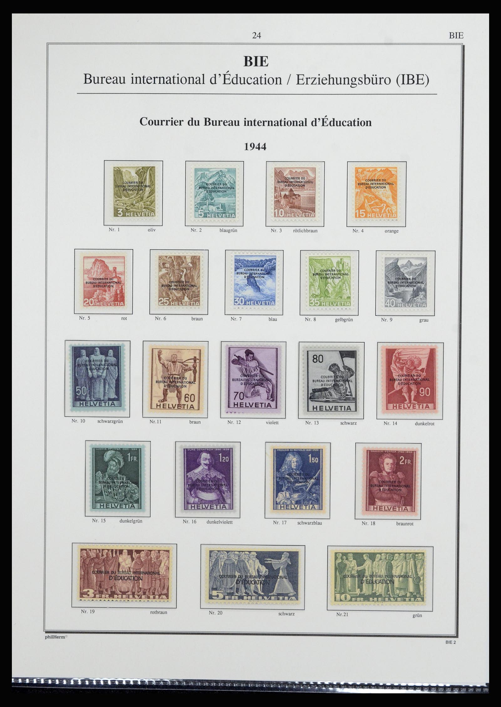 36910 019 - Stamp collection 36910 Switzerland service 1922-2007.