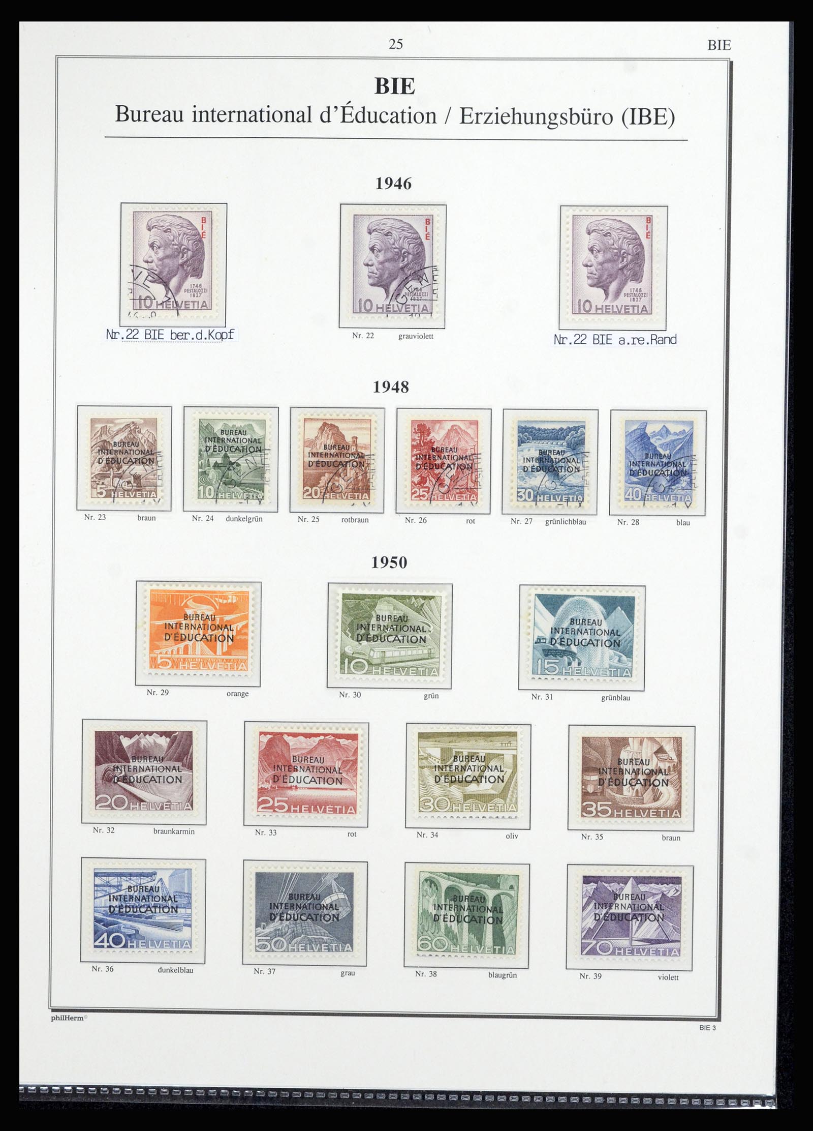 36910 020 - Stamp collection 36910 Switzerland service 1922-2007.