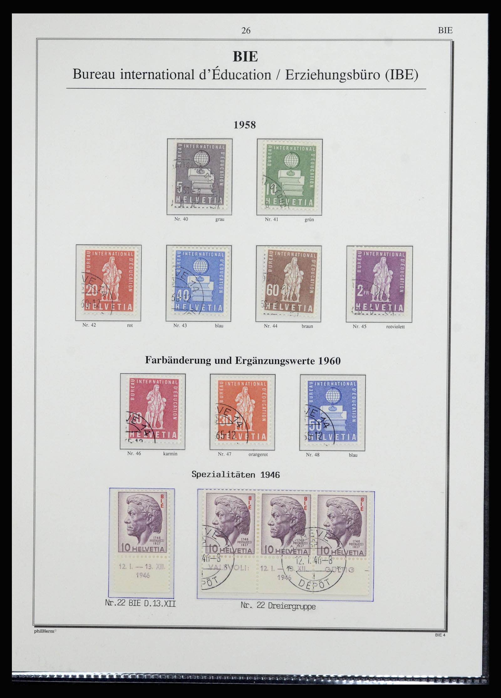 36910 021 - Stamp collection 36910 Switzerland service 1922-2007.