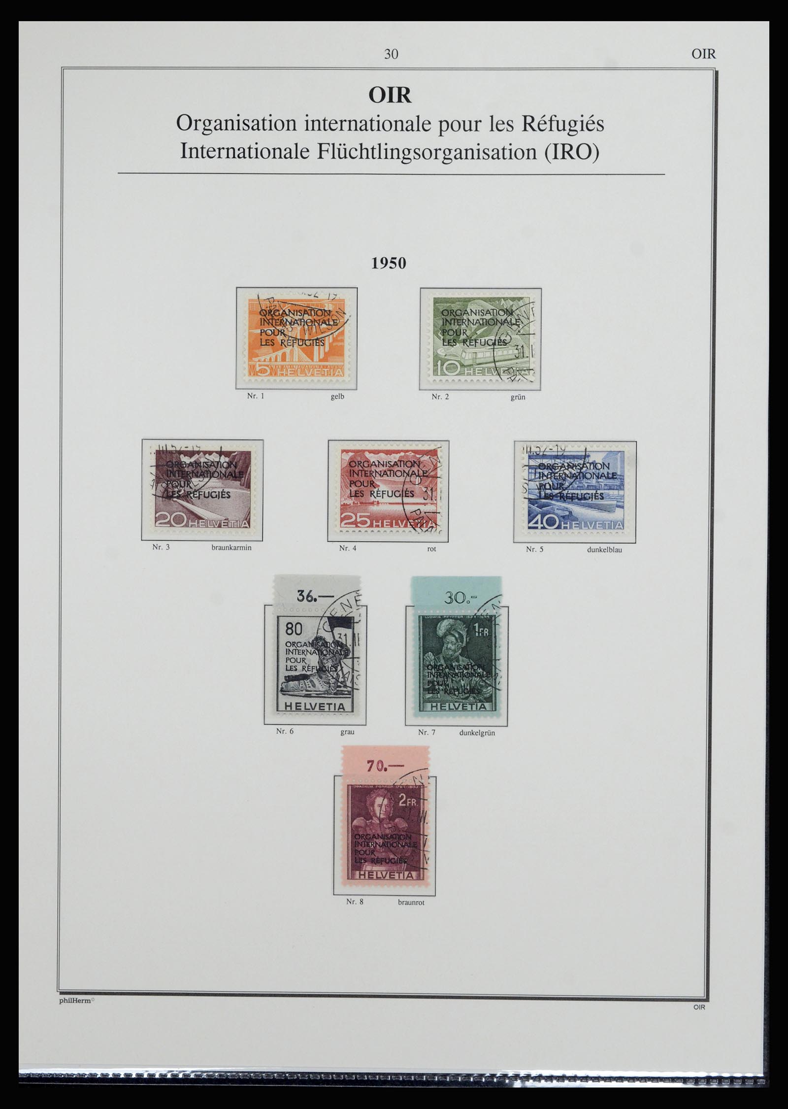 36910 025 - Stamp collection 36910 Switzerland service 1922-2007.