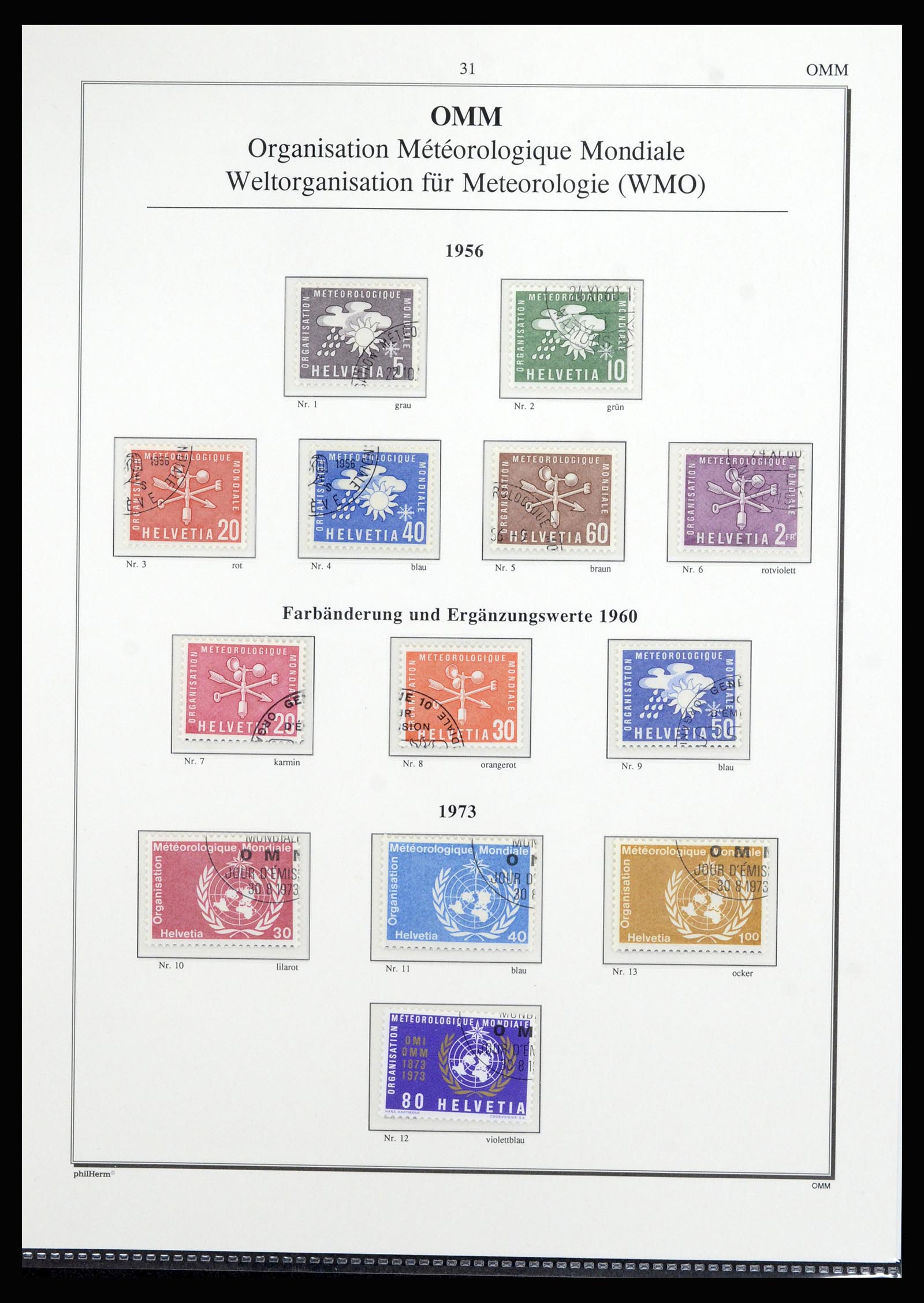 36910 026 - Postzegelverzameling 36910 Zwitserland dienst 1922-2007.
